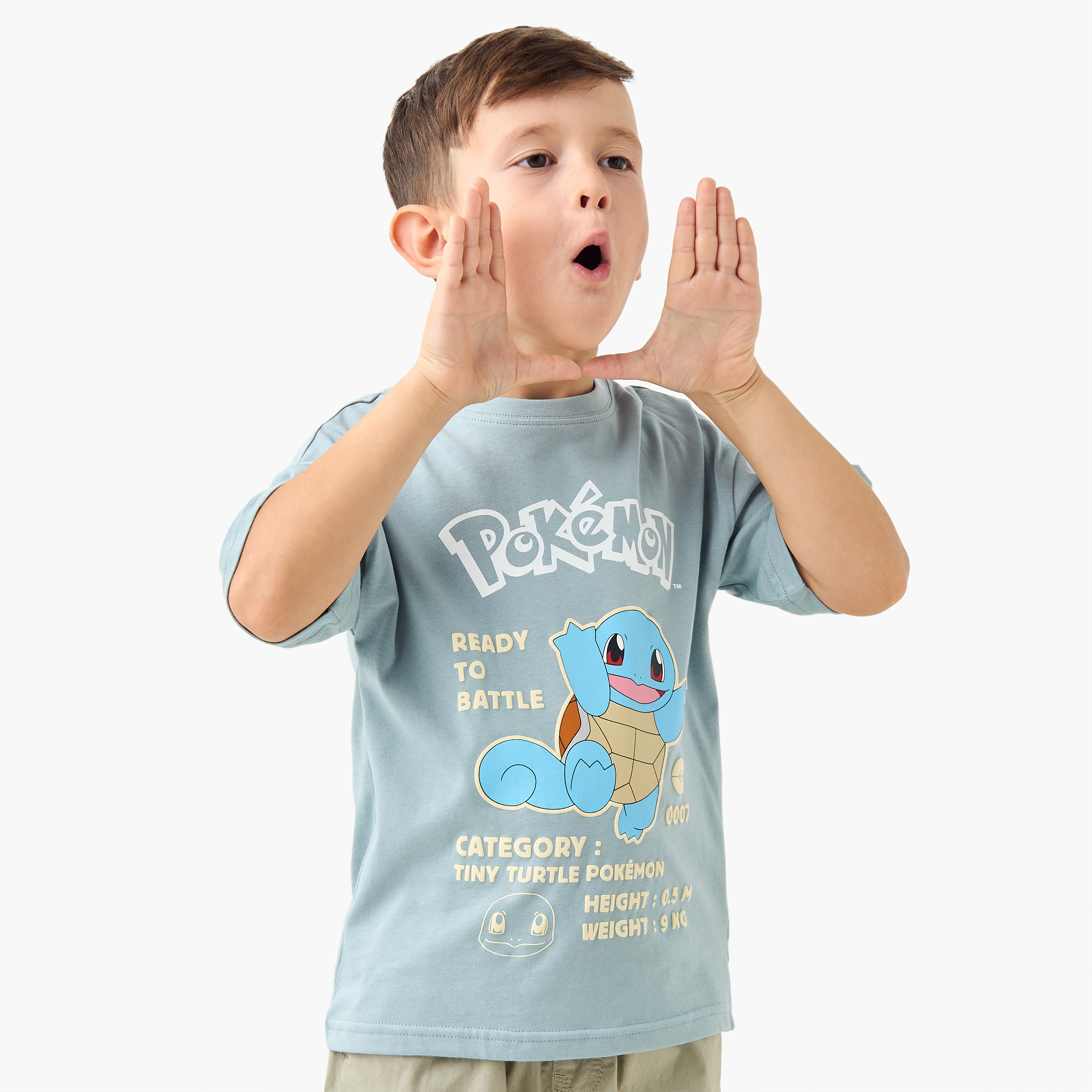Pokemon Printed T-shirt with Short Sleeves-boys-clothing-tshirtsandpolos-image-1