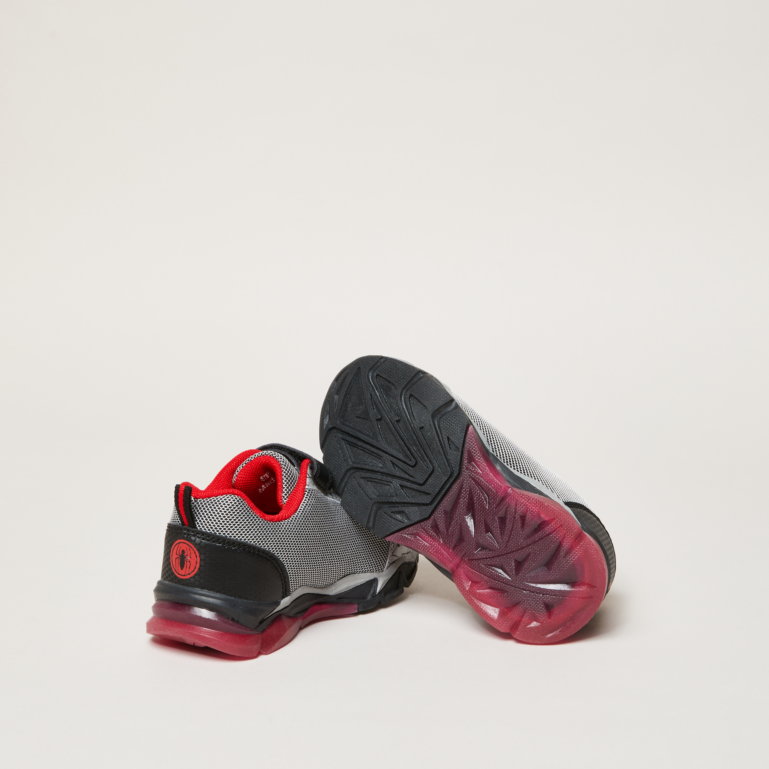 Spider-Man Printed Sneakers with Hook and Loop Closure-boys-shoes-loafers-image-5