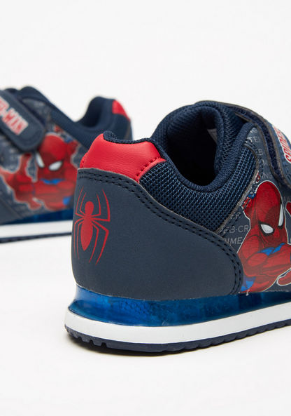 Marvel Spider-Man Print Sneakers with Hook and Loop Closure