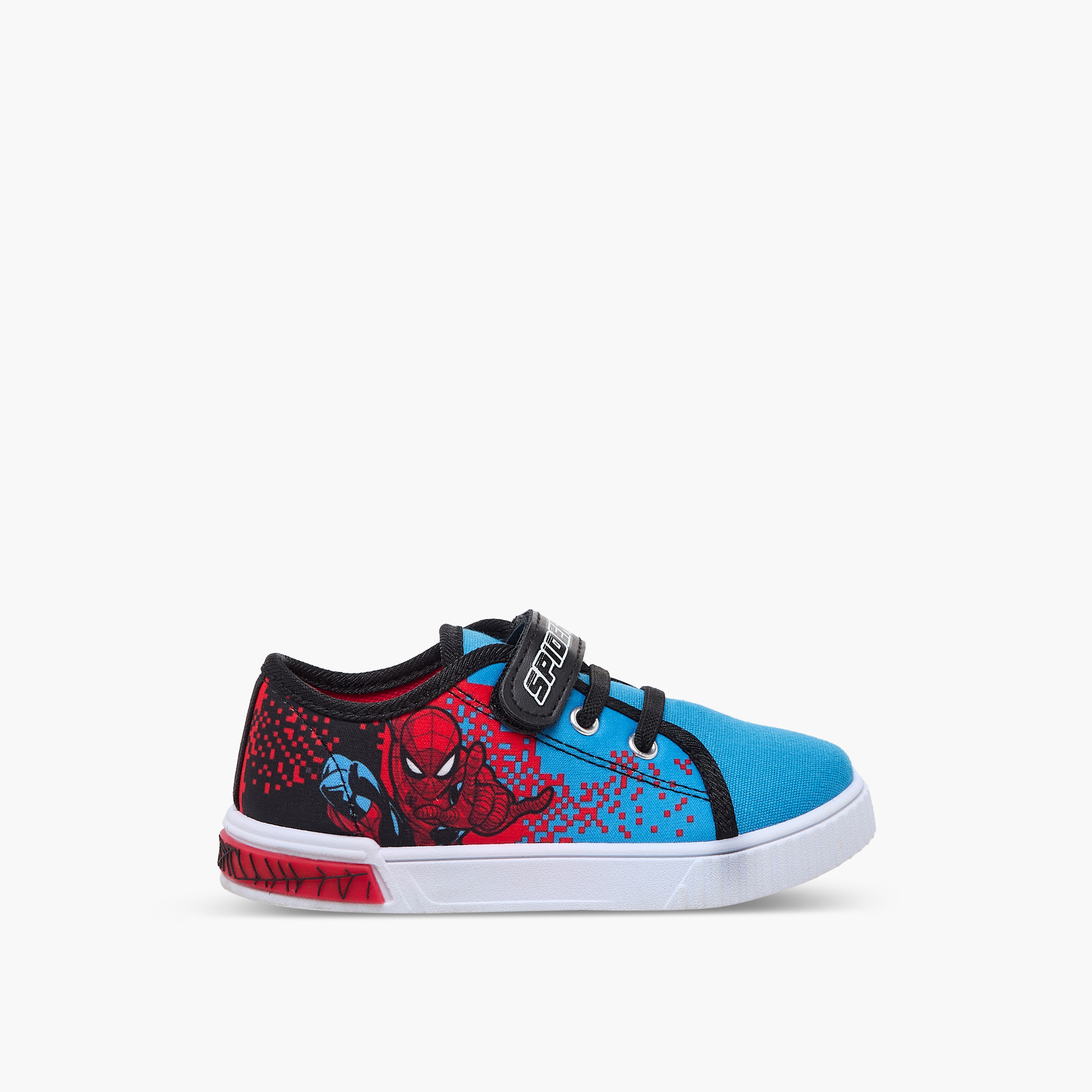 حذاء سنيكرز طول الكاحل بشريط إغلاق لاصق وطبعات سبايدرمان للأولاد من مارفل-boys-shoes-sneakers-image-3
