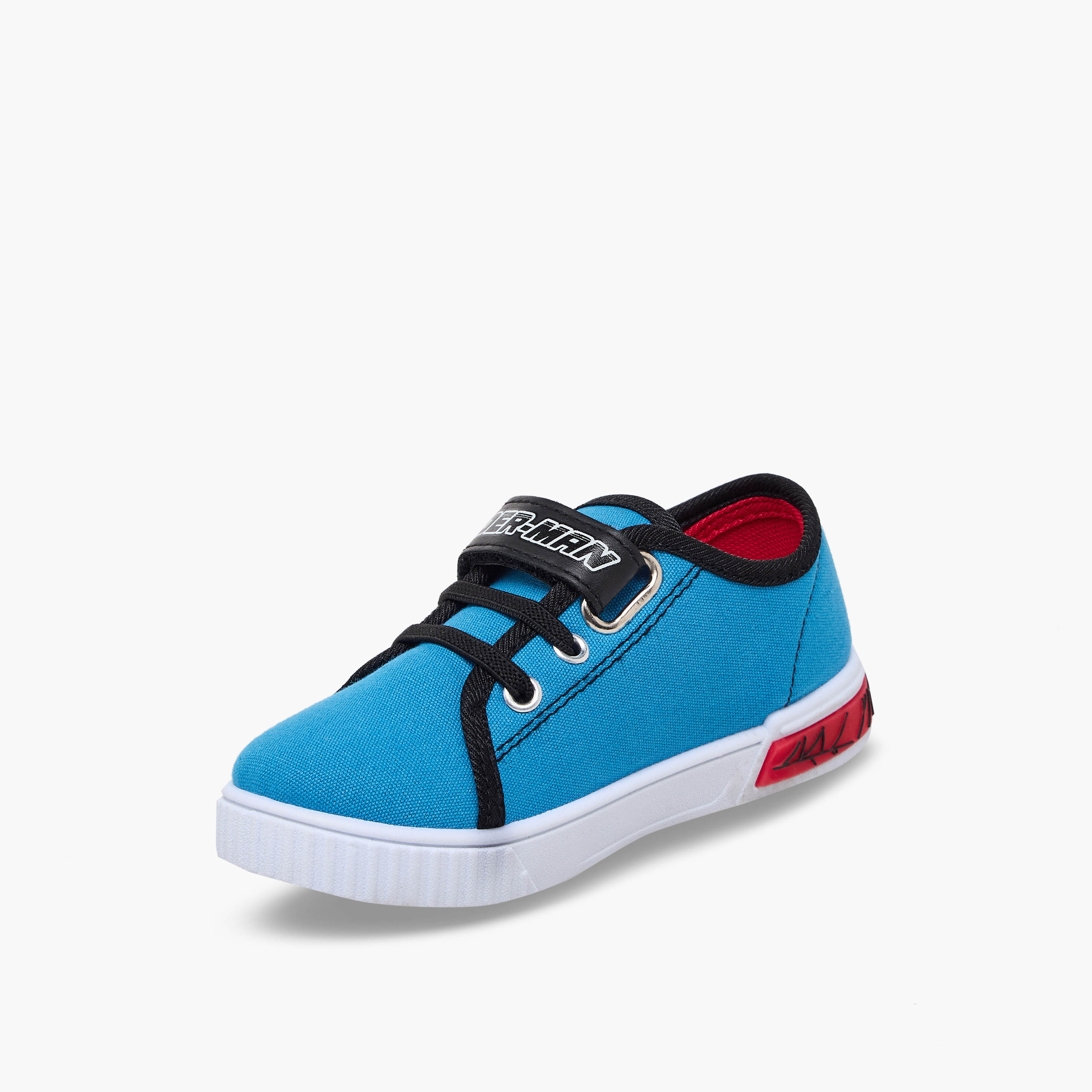 حذاء سنيكرز طول الكاحل بشريط إغلاق لاصق وطبعات سبايدرمان للأولاد من مارفل-boys-shoes-sneakers-image-4