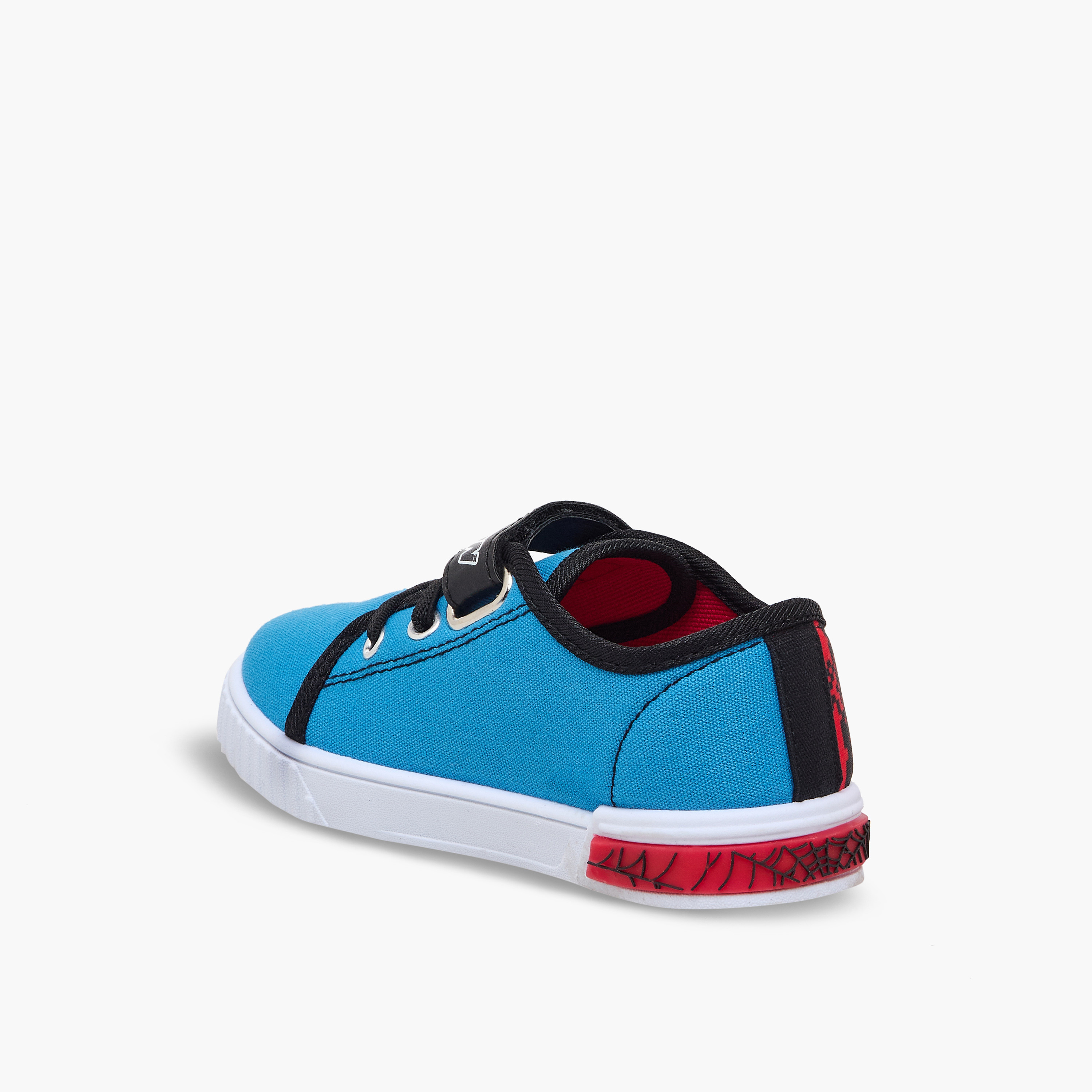 حذاء سنيكرز طول الكاحل بشريط إغلاق لاصق وطبعات سبايدرمان للأولاد من مارفل-boys-shoes-sneakers-image-5