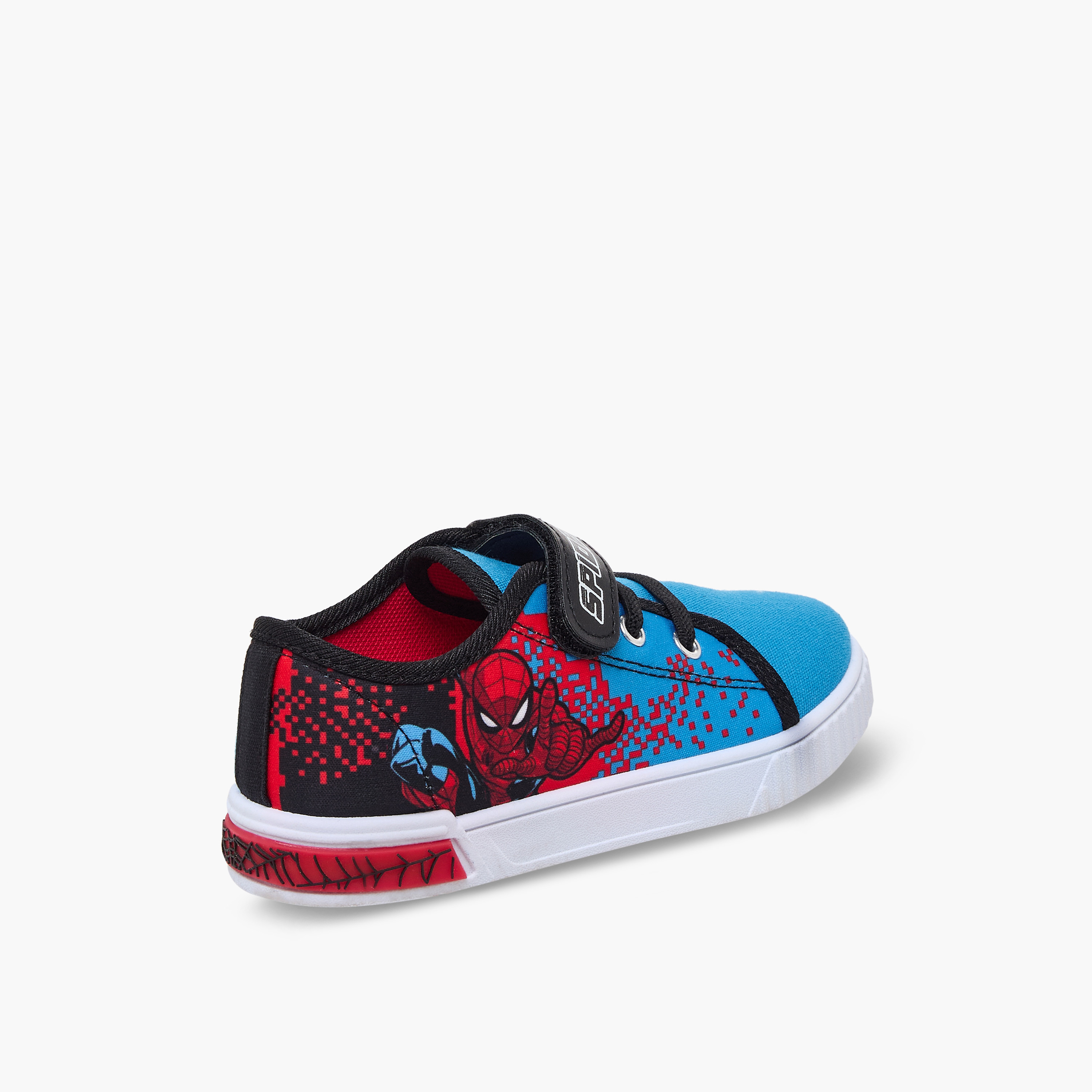 حذاء سنيكرز طول الكاحل بشريط إغلاق لاصق وطبعات سبايدرمان للأولاد من مارفل-boys-shoes-sneakers-image-6
