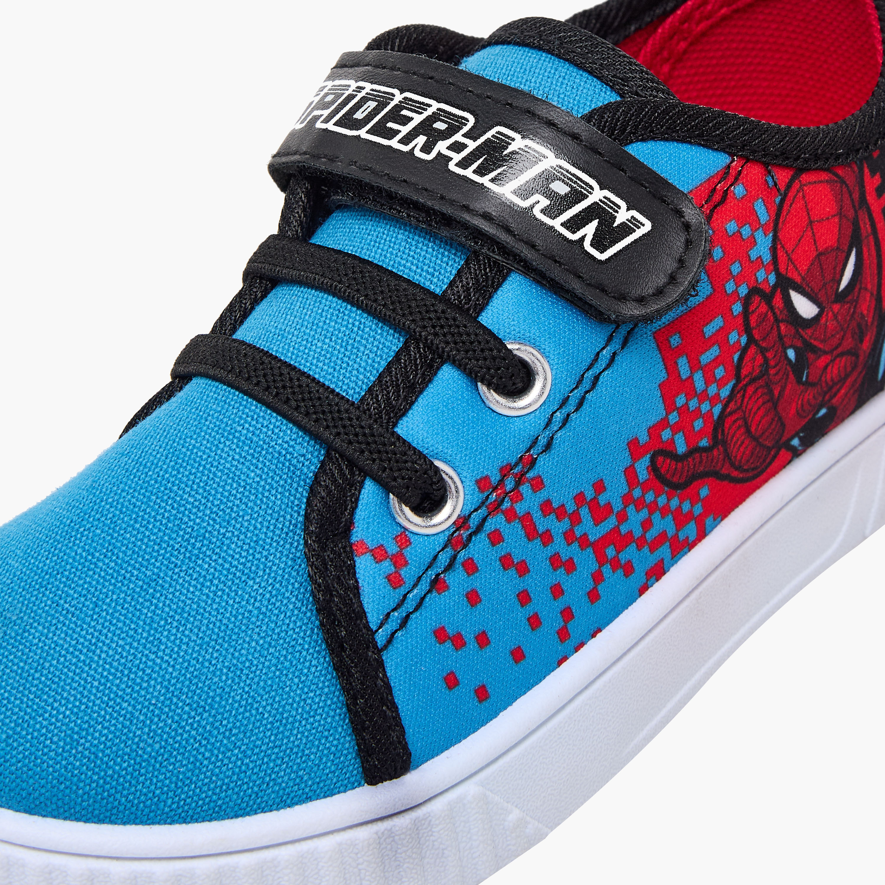 حذاء سنيكرز طول الكاحل بشريط إغلاق لاصق وطبعات سبايدرمان للأولاد من مارفل-boys-shoes-sneakers-image-7