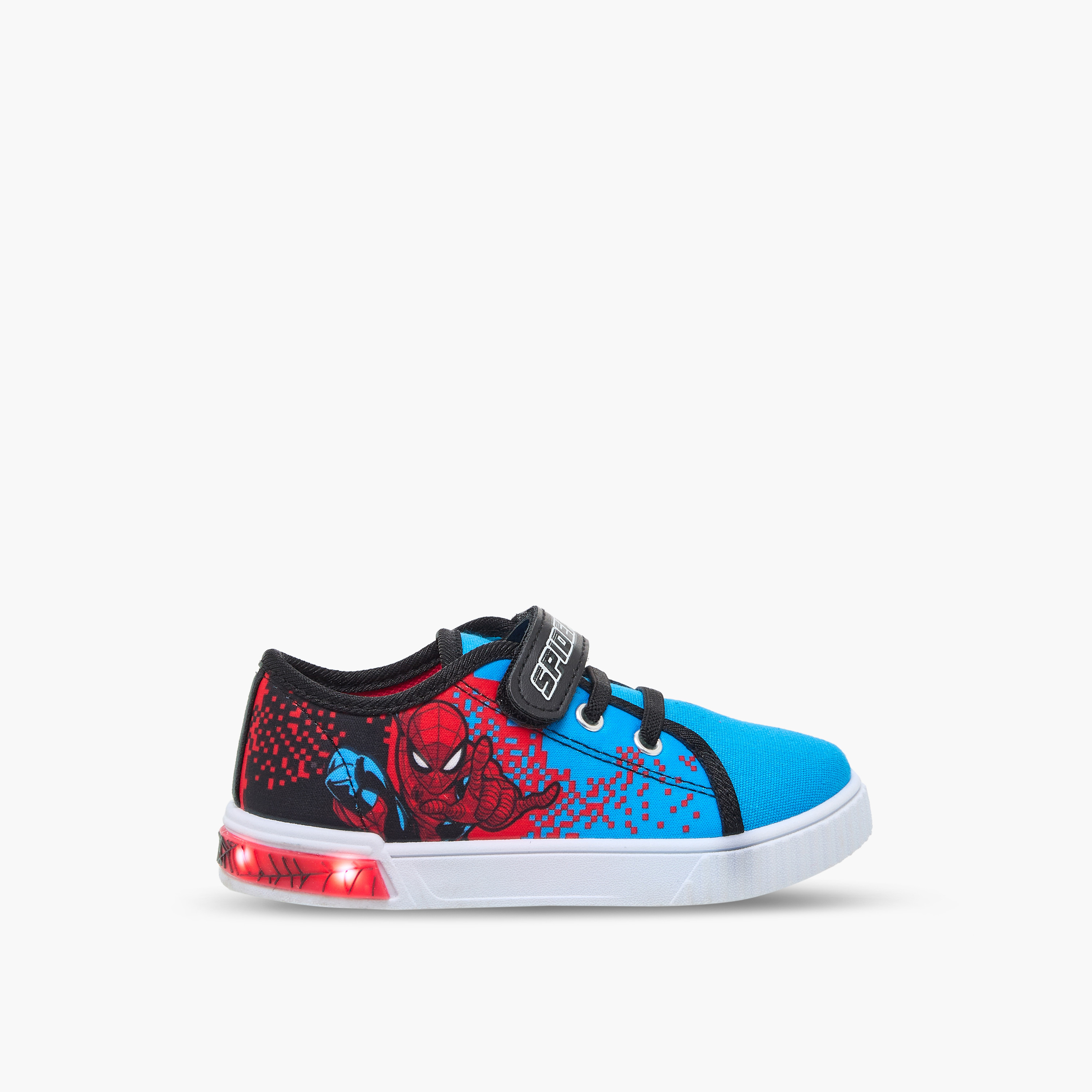 حذاء سنيكرز طول الكاحل بشريط إغلاق لاصق وطبعات سبايدرمان للأولاد من مارفل-boys-shoes-sneakers-image-9