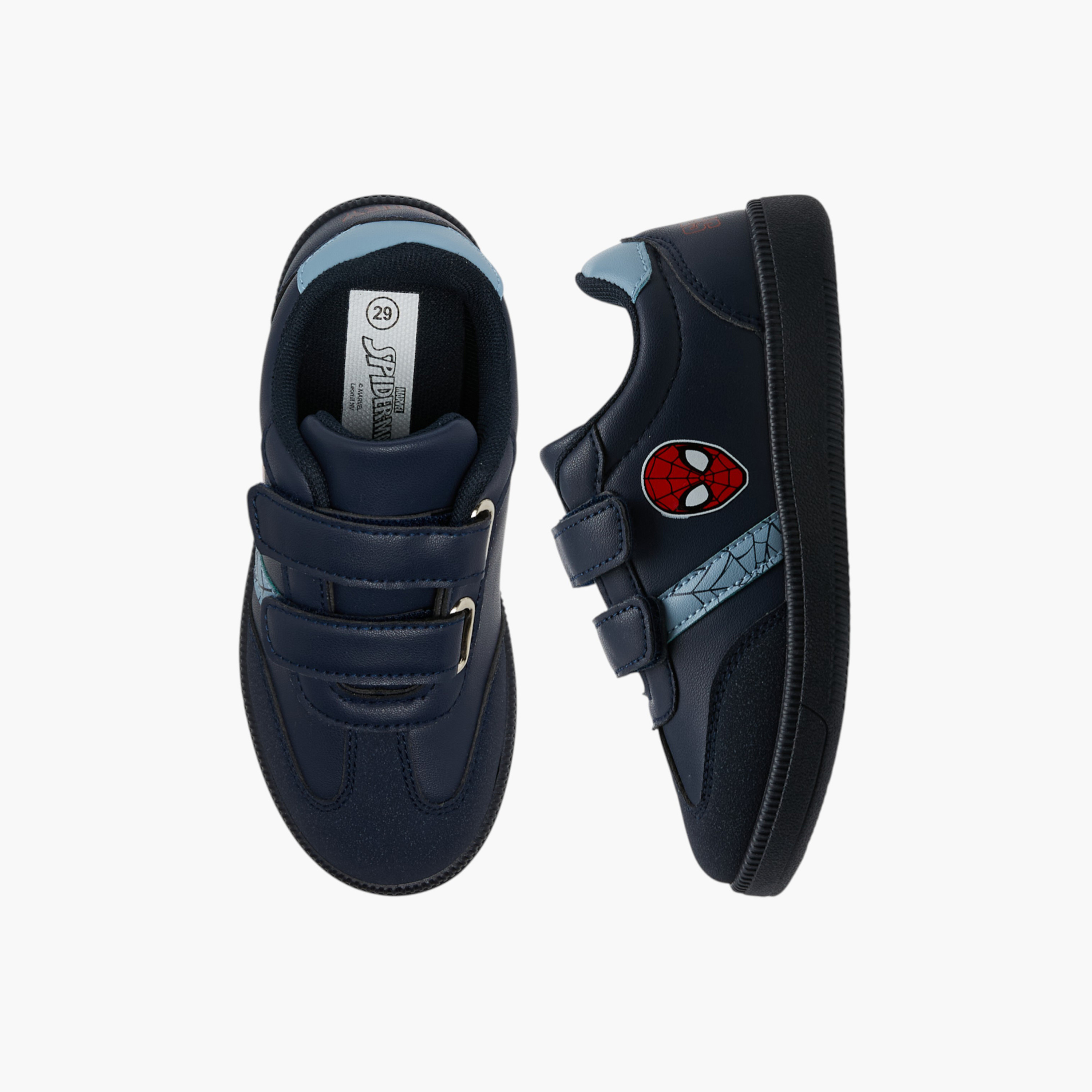 Marvel Spider-Man Print Sneakers with Hook and Loop Closure-boys-shoes-sneakers-image-1