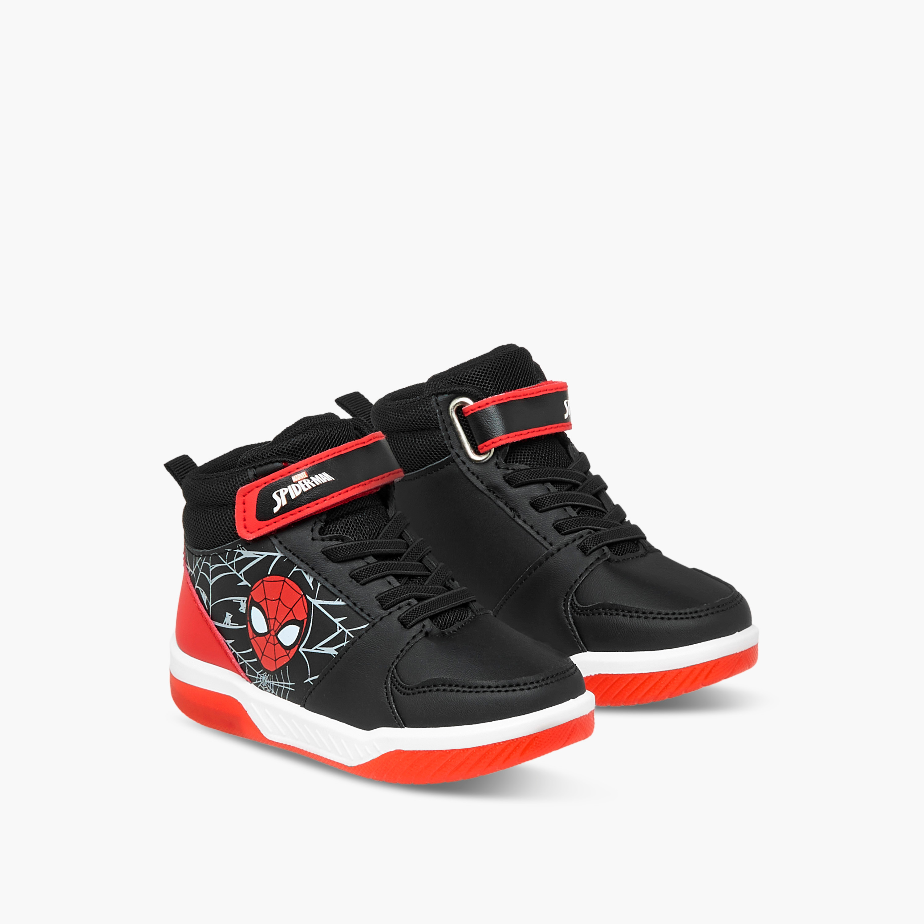 Marvel Spider-Man High Top Sneakers with Hook and Loop Closure-boys-shoes-sneakers-image-1