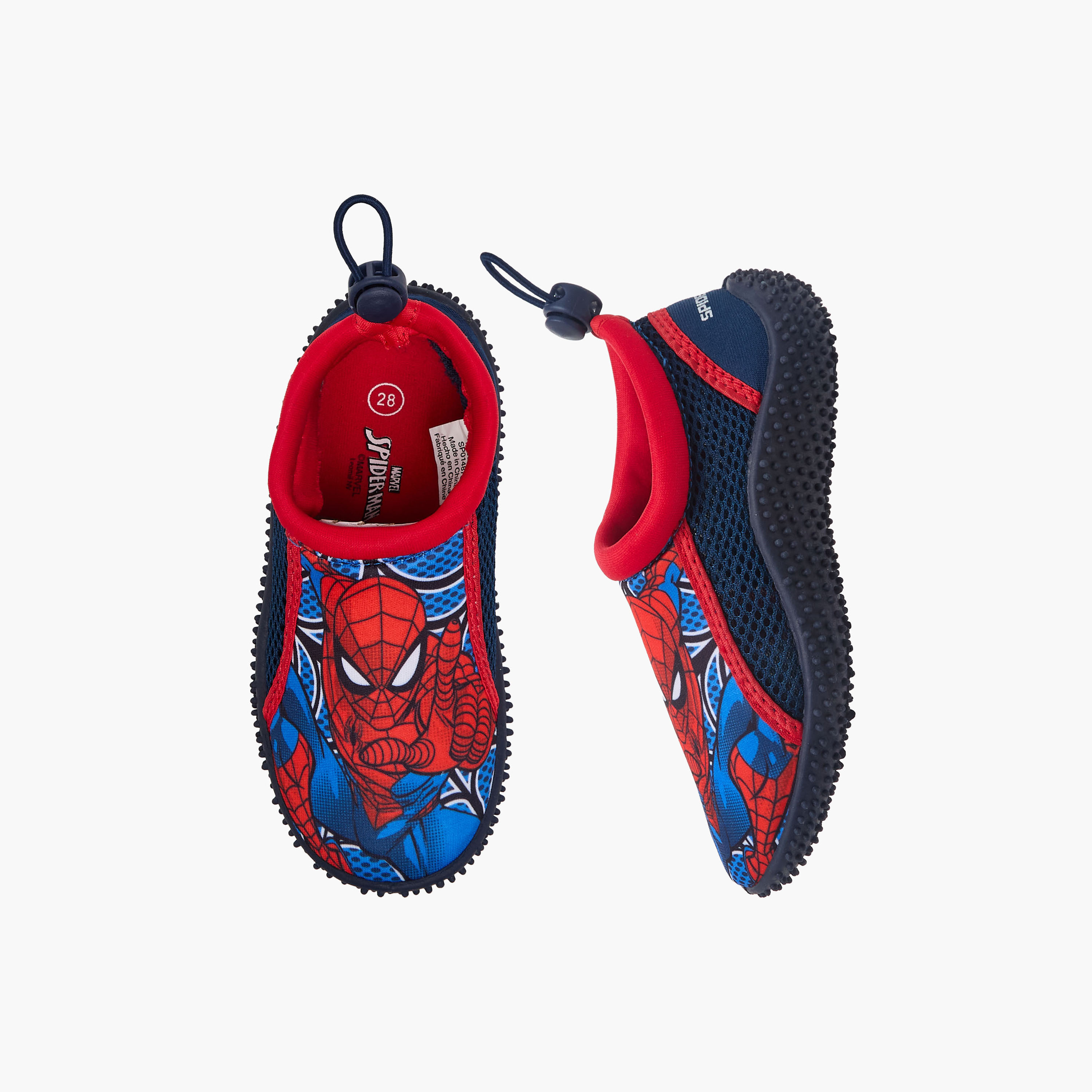 Spider-Man Print Slip-On Pool Shoes-boys-shoes-sneakers-image-1