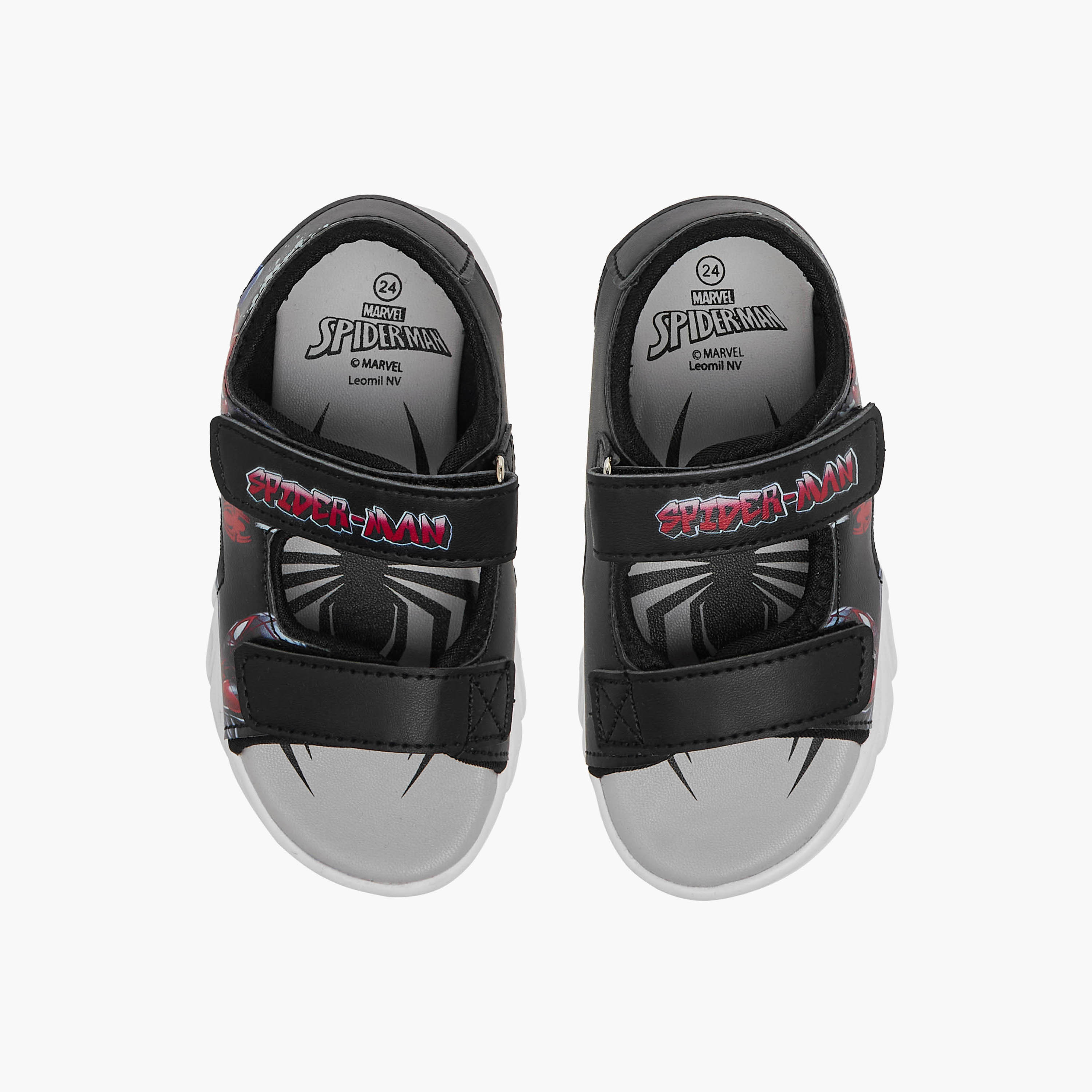 Boys Light-Up Spider-Man Print Sandals-boys-shoes-sandals-image-1