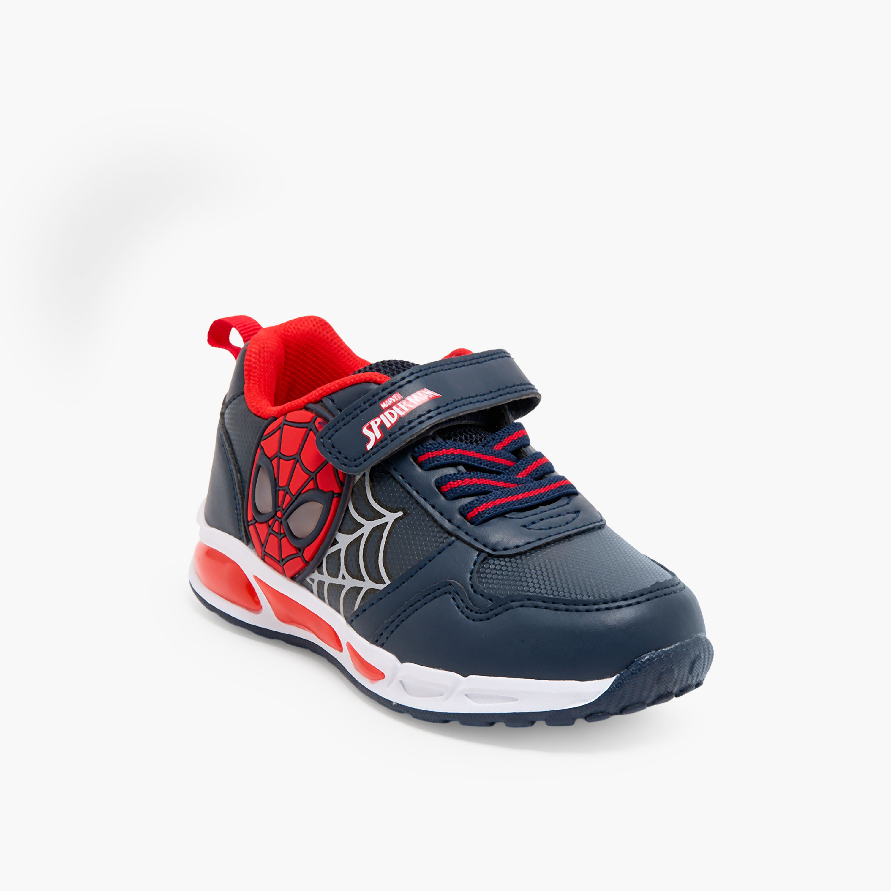 Marvel Boys Spider-Man Print Light-Up Ankle Sneakers-boys-shoes-sneakers-image-2