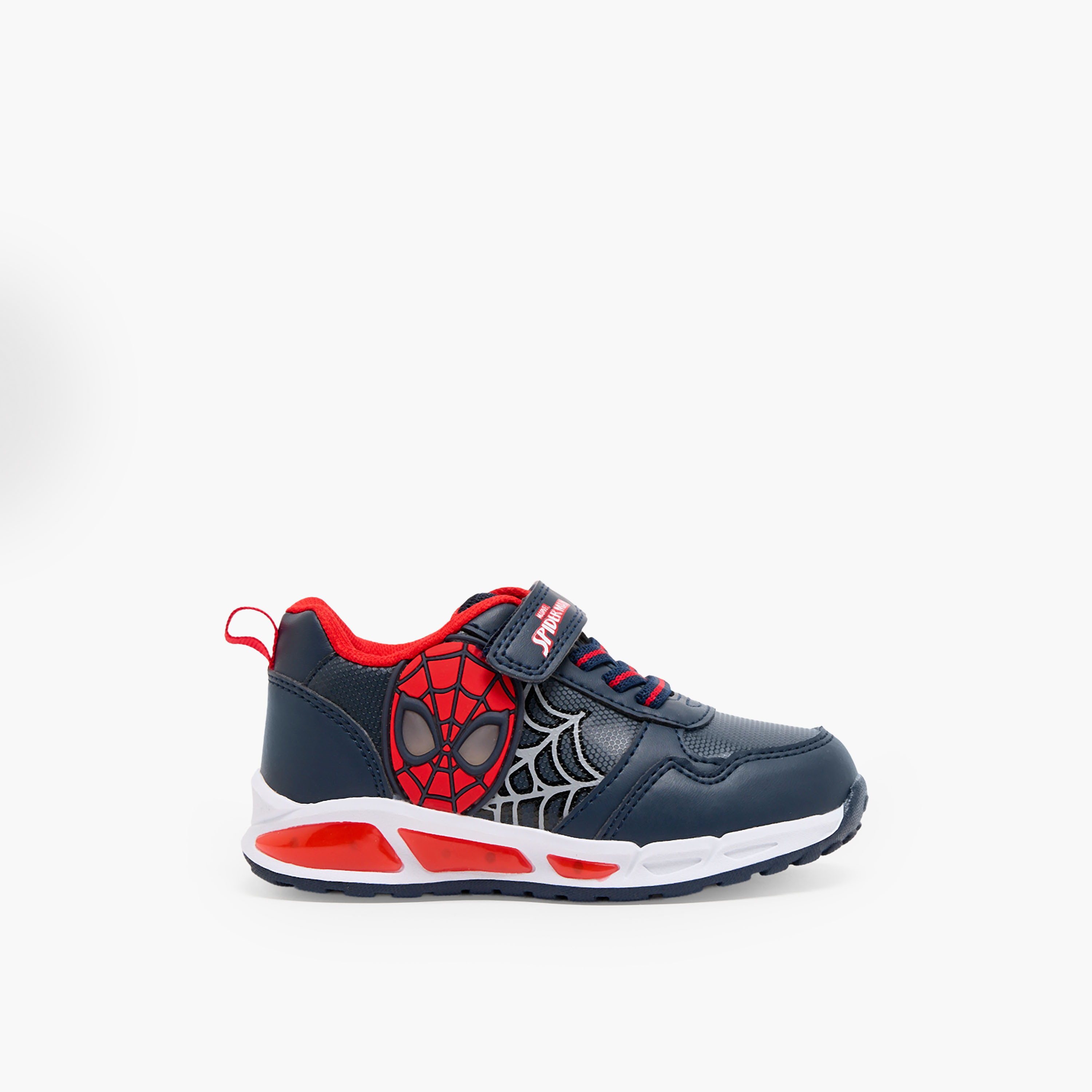Marvel Boys Spider-Man Print Light-Up Ankle Sneakers-boys-shoes-sneakers-image-3