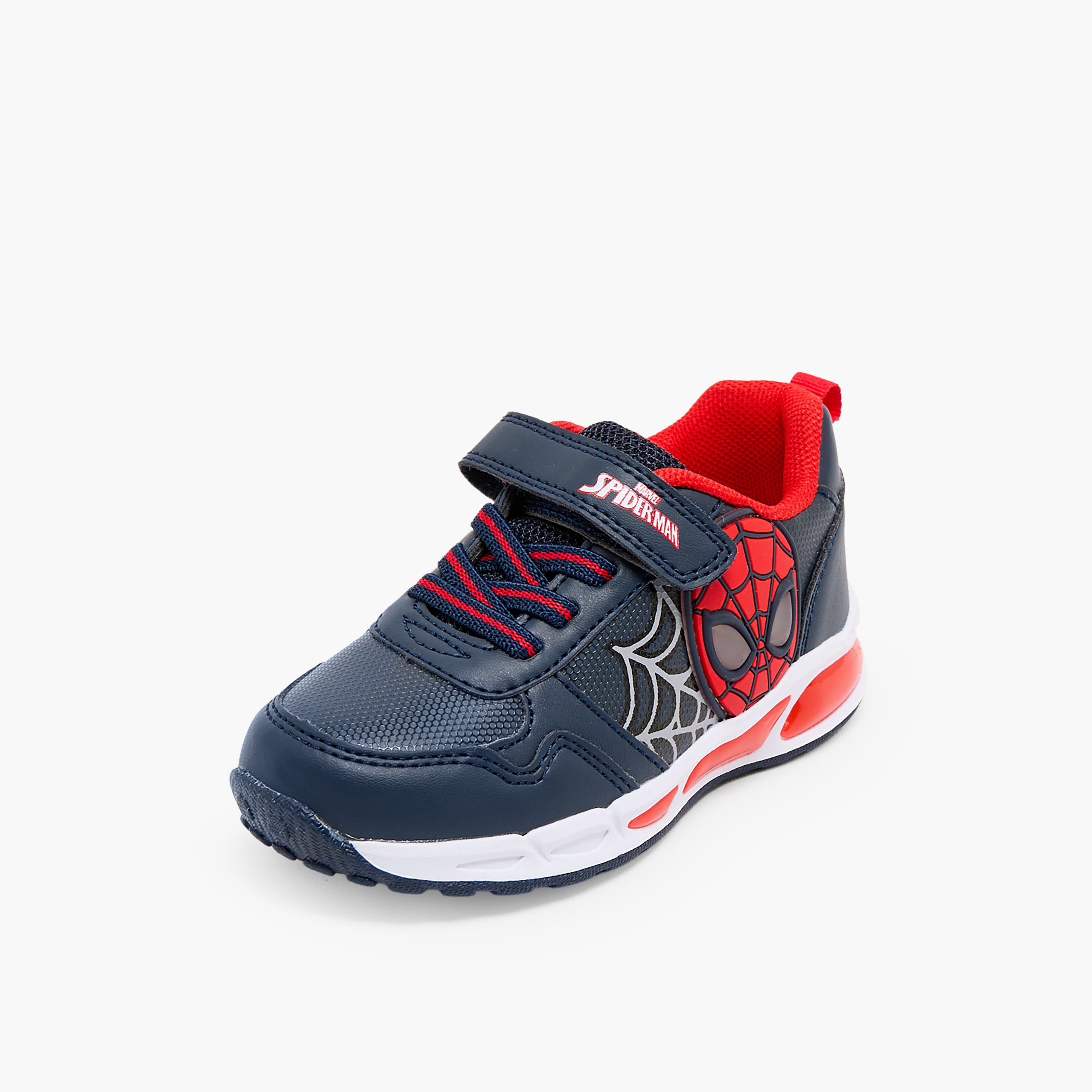 Marvel Boys Spider-Man Print Light-Up Ankle Sneakers-boys-shoes-sneakers-image-4