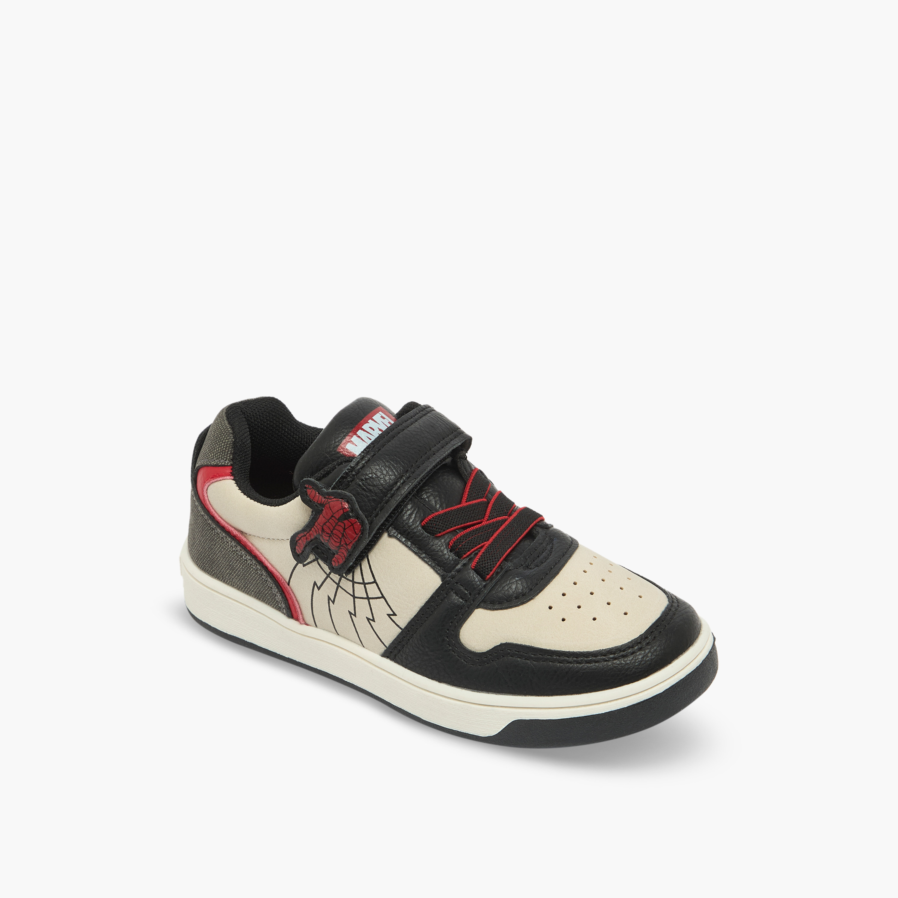 حذاء سنيكرز كاحل بشريط إغلاق وتصميم سبايدرمان للأولاد من مارفل-boys-shoes-sneakers-image-2