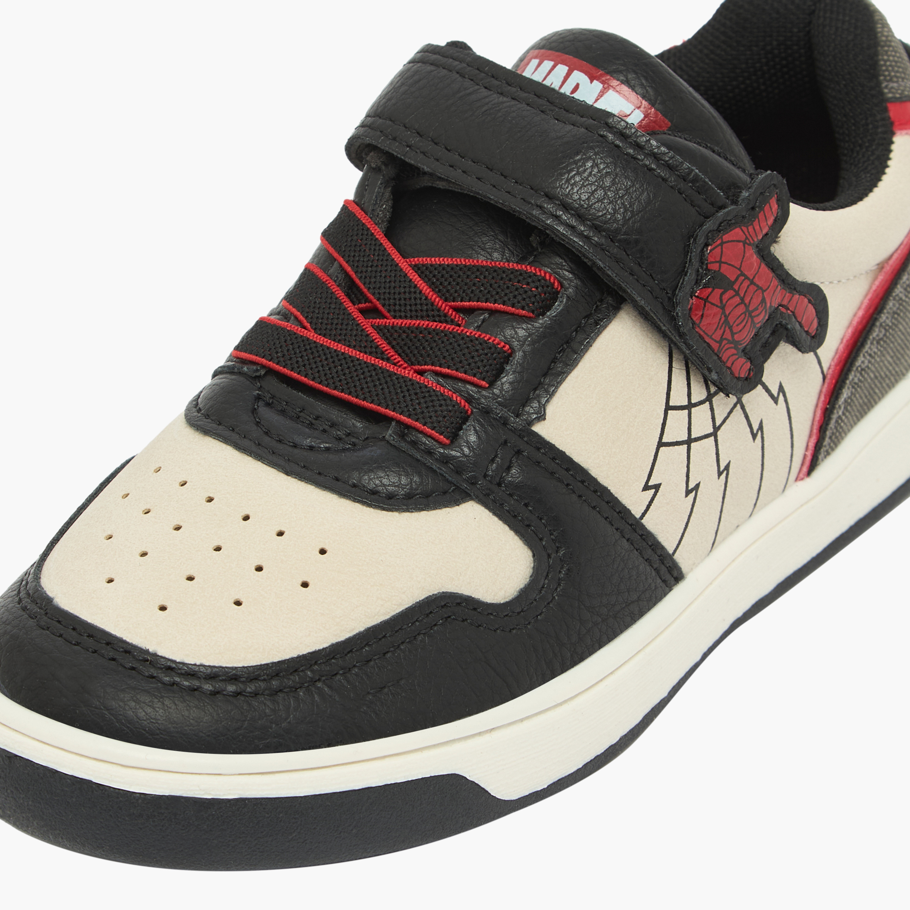 حذاء سنيكرز كاحل بشريط إغلاق وتصميم سبايدرمان للأولاد من مارفل-boys-shoes-sneakers-image-4