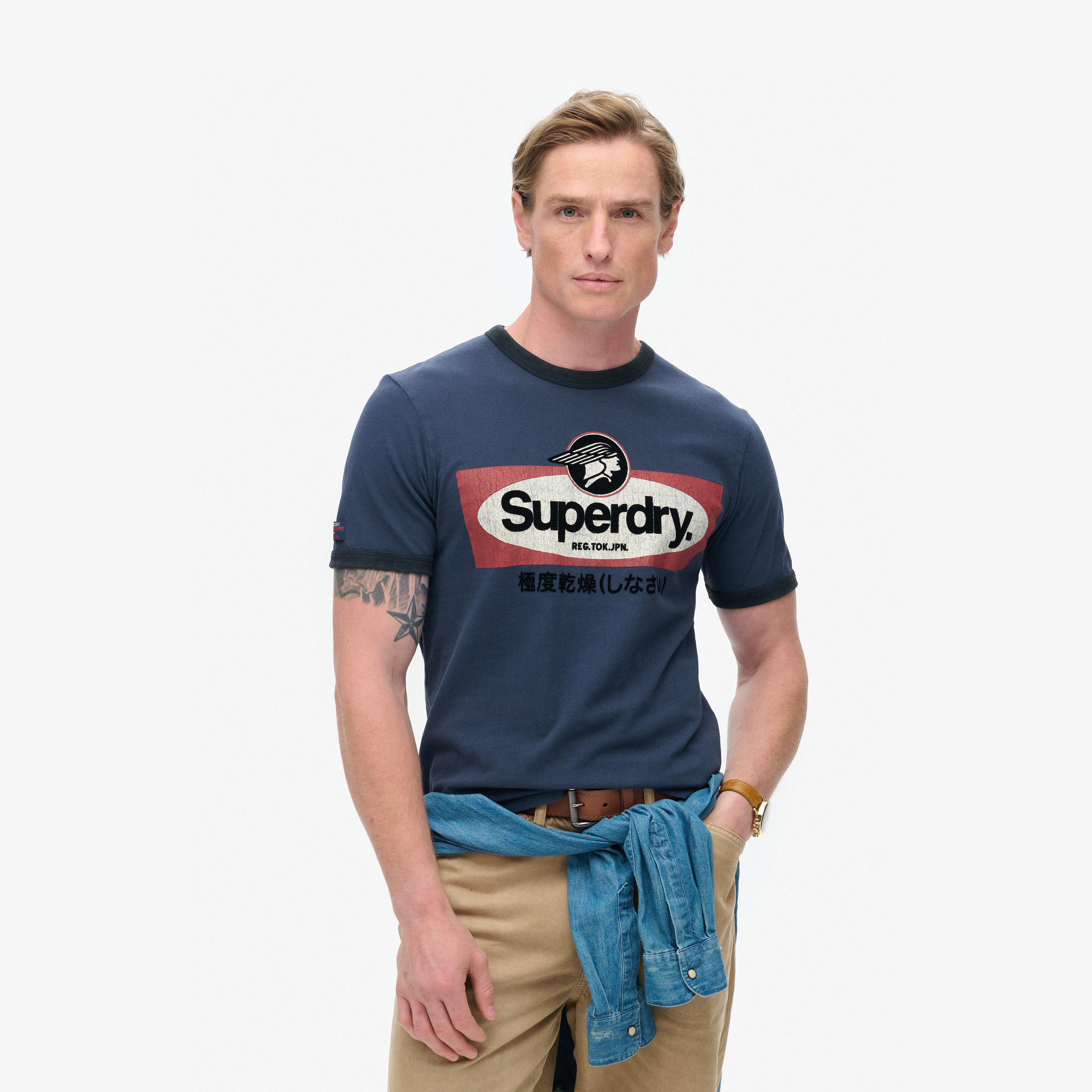 تي شيرت رجالي برقبة دائرية وأكمام قصيرة بشعار من سوبردراي-men-clothing-tshirtsandpolos-tshirts-image-1