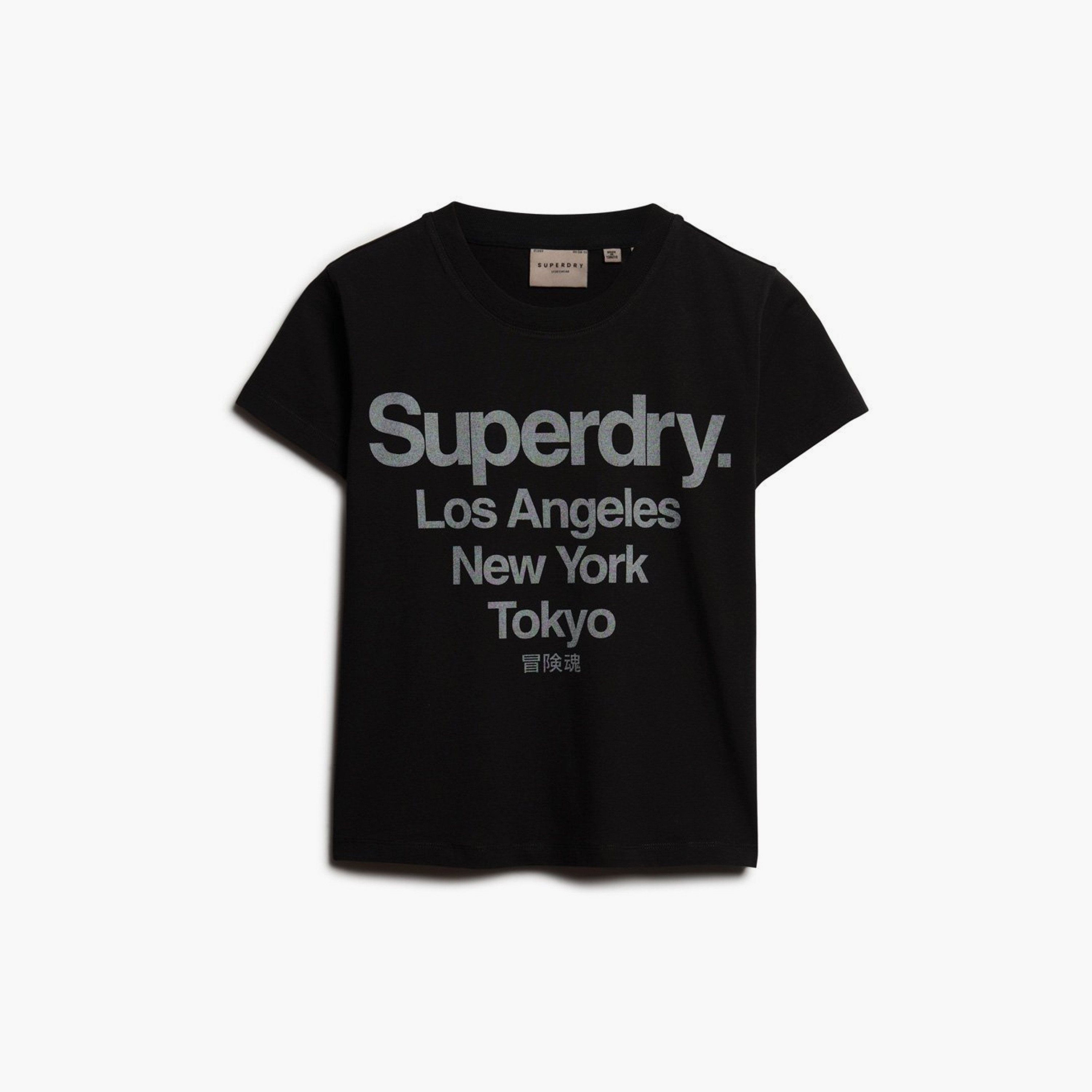 تي شيرت نسائي برقبة دائرية وأكمام قصيرة بشعار من سوبردراي-women-clothing-tshirts-image-1