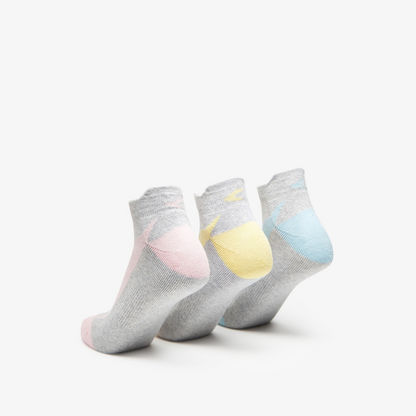 Dash Printed Ankle Length Socks - Set of 3-Women%27s Socks-image-2