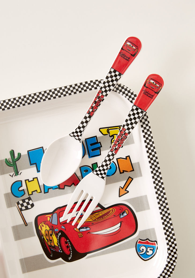 Cars Print Spoon and Fork Set-Mealtime Essentials-image-0