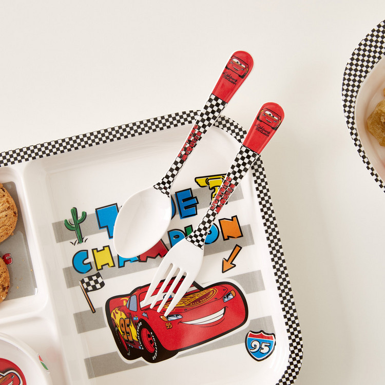 Cars Print Spoon and Fork Set