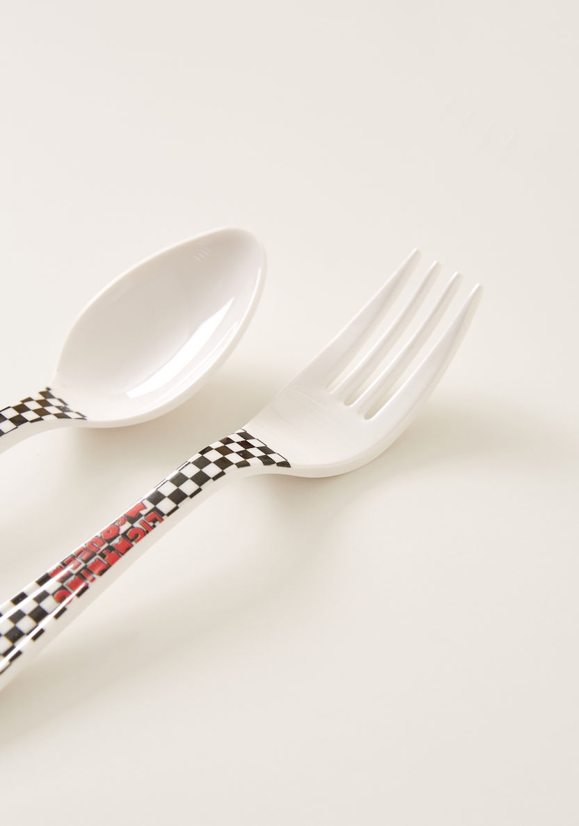 Cars Print Spoon and Fork Set-Mealtime Essentials-image-2