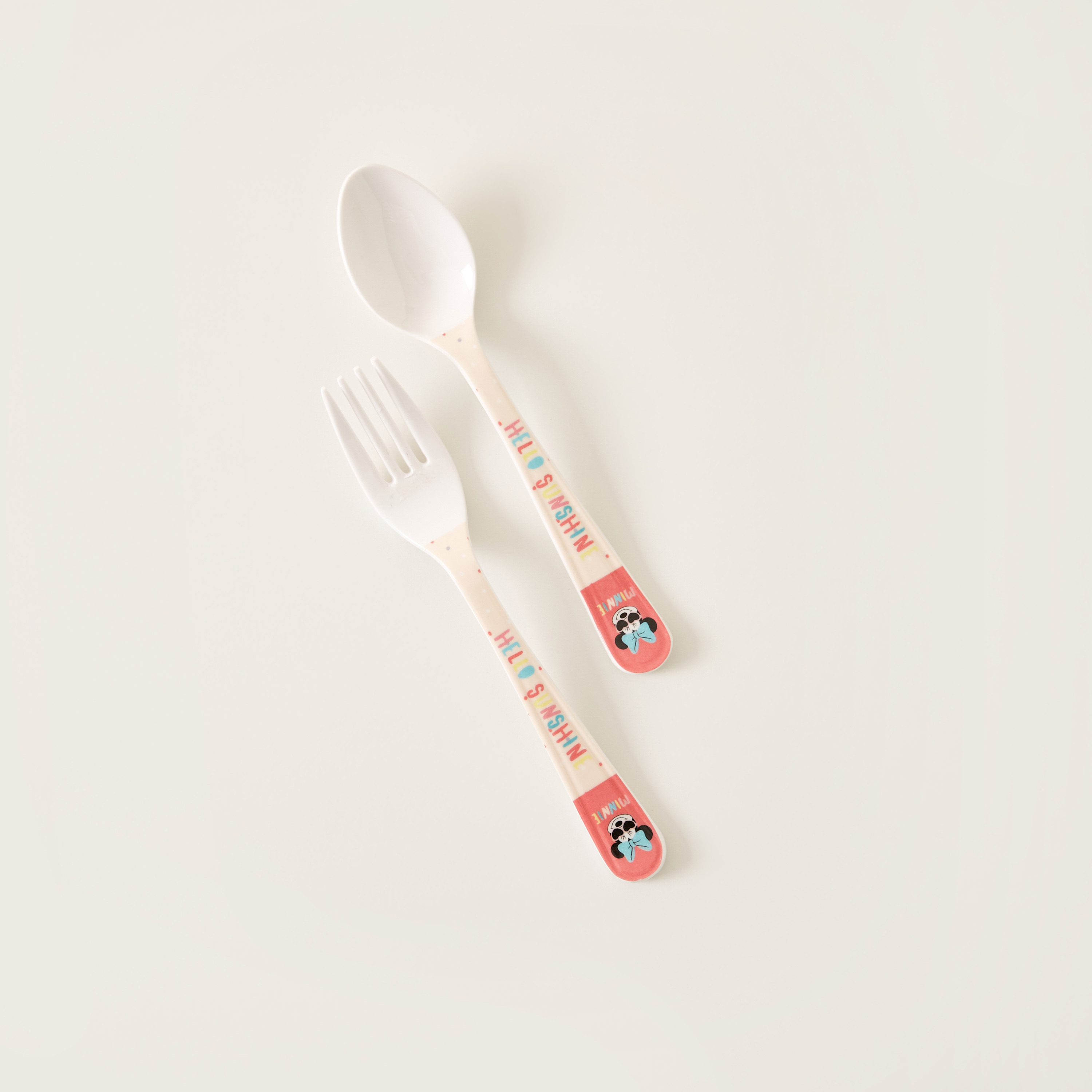 طقم ملعقة وشوّكة بطبعات ميني ماوس من ديزني-baby-feeding-mealtimeessentials-image-1