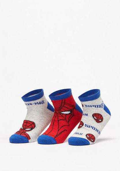 Set of 3 - Marvel Spider-Man Ankle Length Socks-Boy%27s Socks-image-0