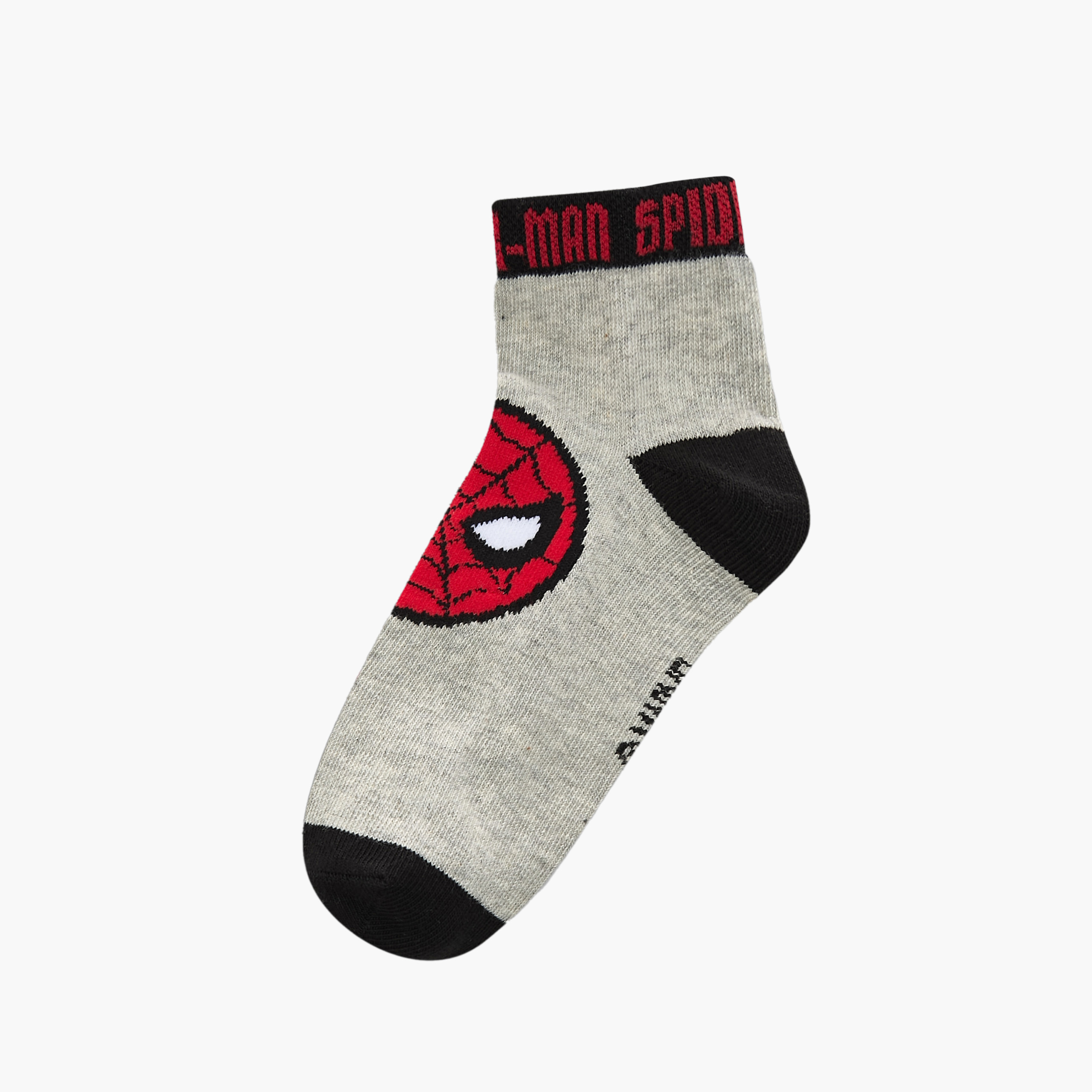 جوارب طول الكاحل بتفاصيل سبايدر مان - طقم من 3 أزواج-boys-accessories-socks-image-2