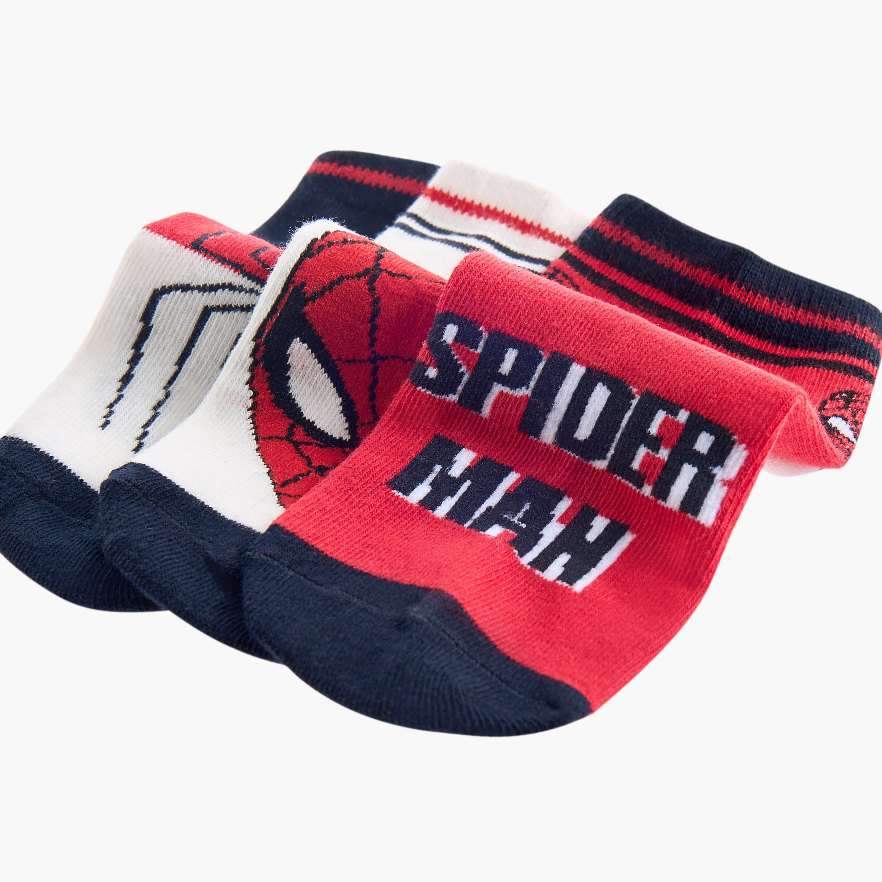 Spider-Man Print Ankle Length Socks - Set of 3-boys-accessories-socks-image-4