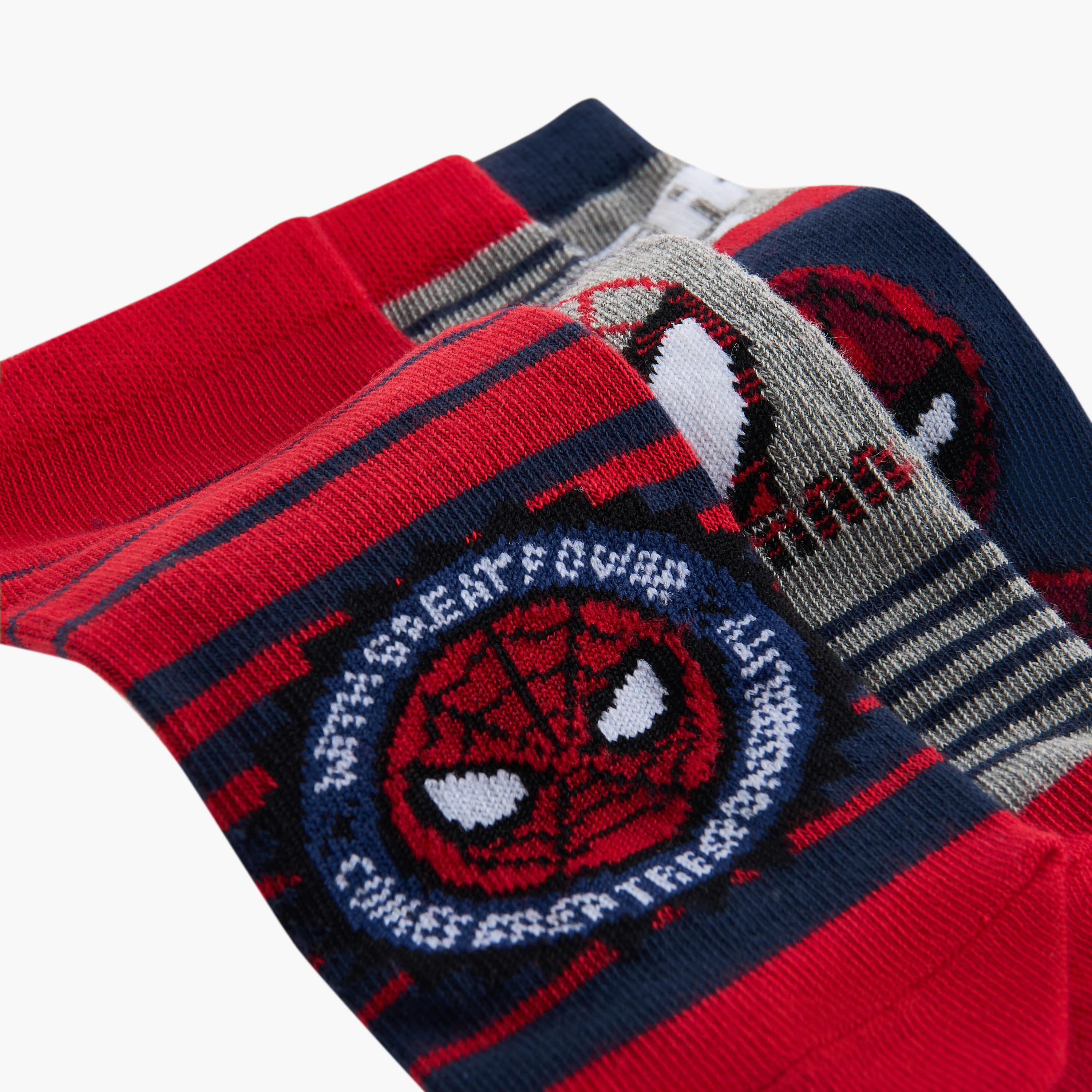 Spider-Man Detail Ankle Length Socks - Set of 3-boys-accessories-socks-image-3
