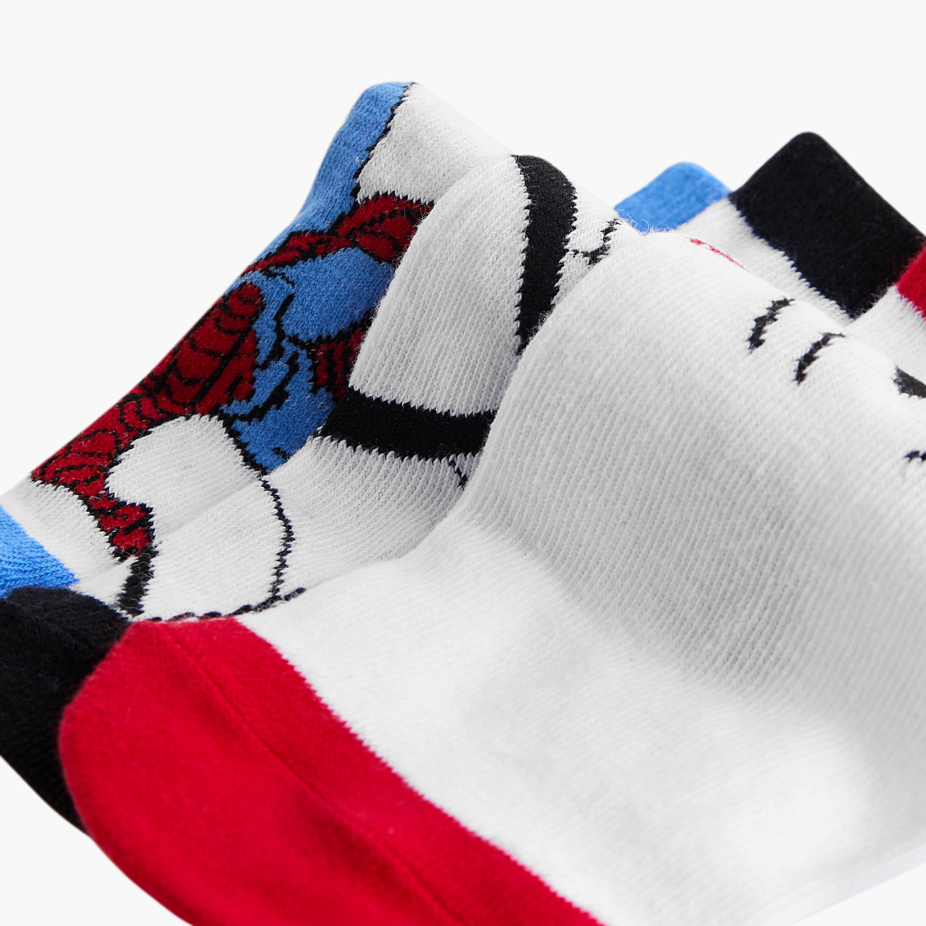 Spider-Man Print Ankle Length Socks - Set of 3-boys-accessories-socks-image-4
