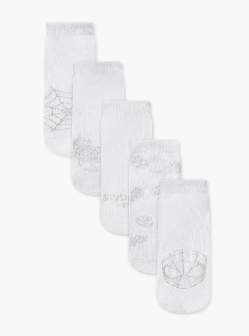 طقم جوارب 5 أزواج بطول الكاحل للأولاد من مارفل-boys-accessories-socks-image-1
