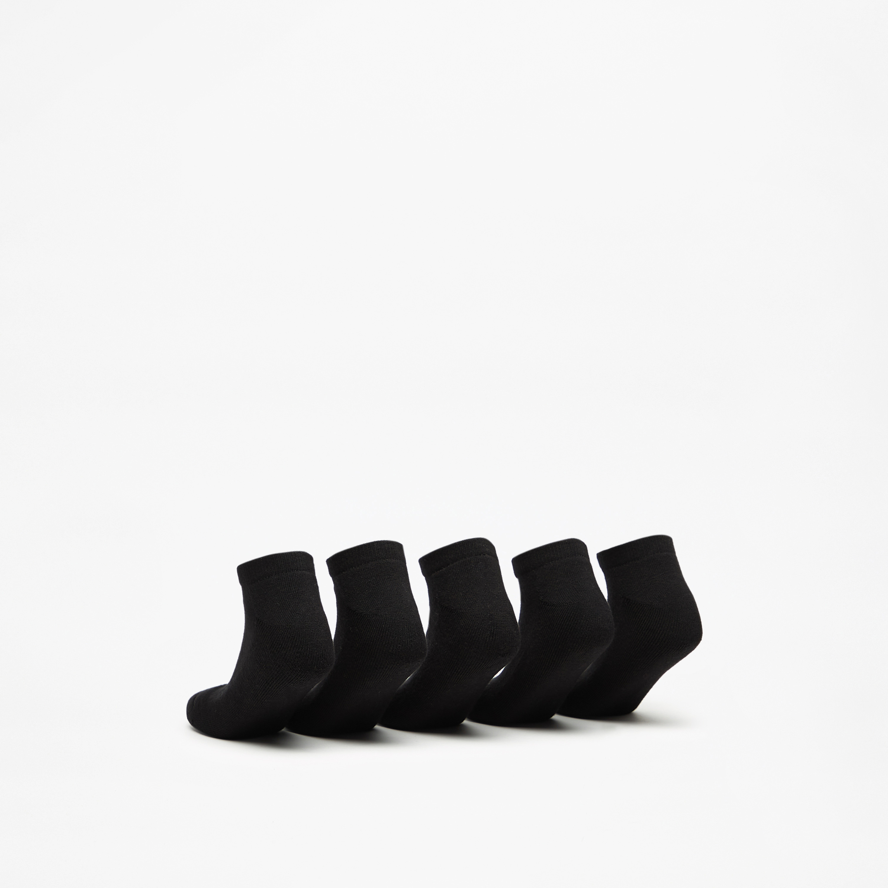 Solid Ankle Length Socks - Set of 5-girls-accessories-socks-image-3