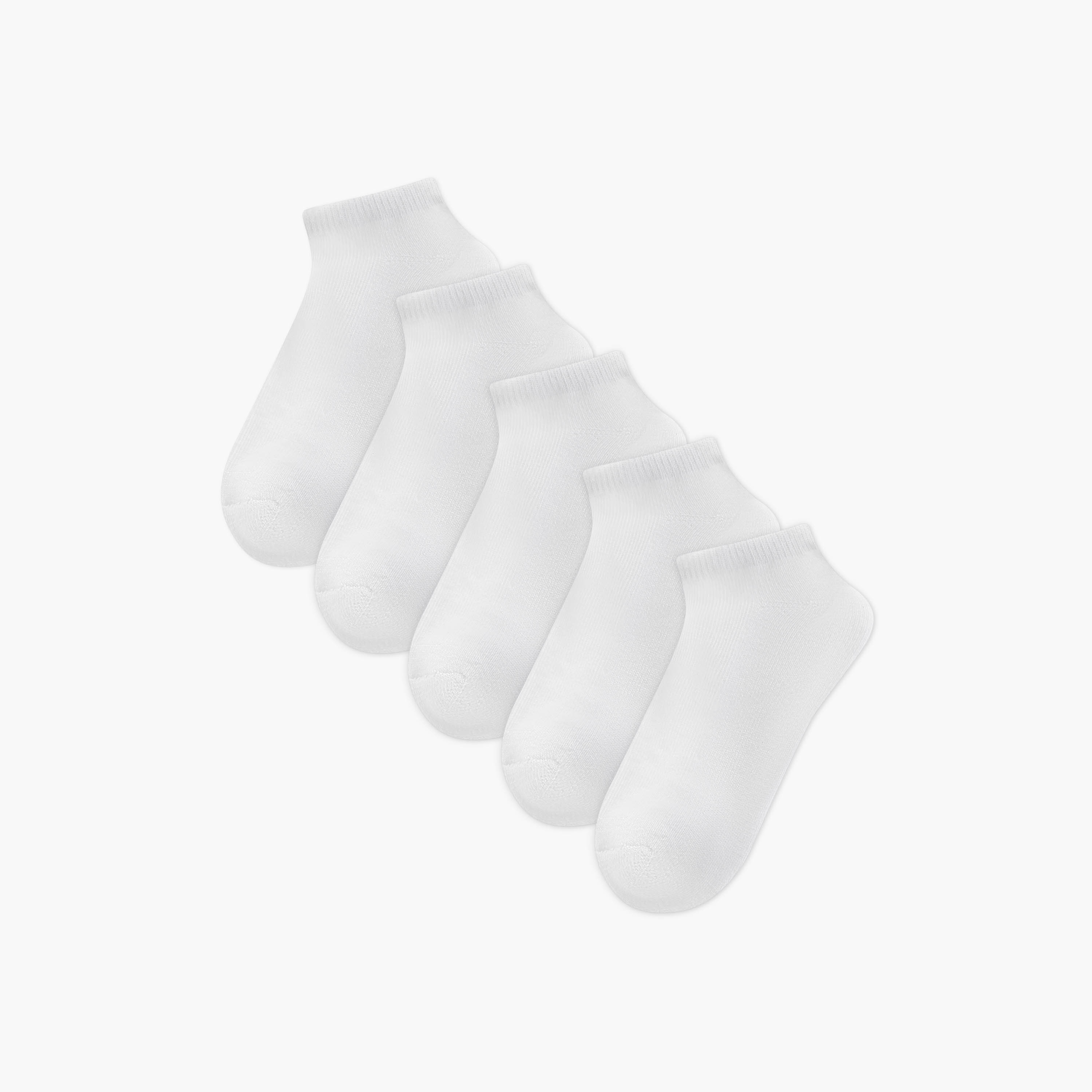 جوارب بطول الكاحل سادة - طقم من 5-girls-accessories-socks-image-1