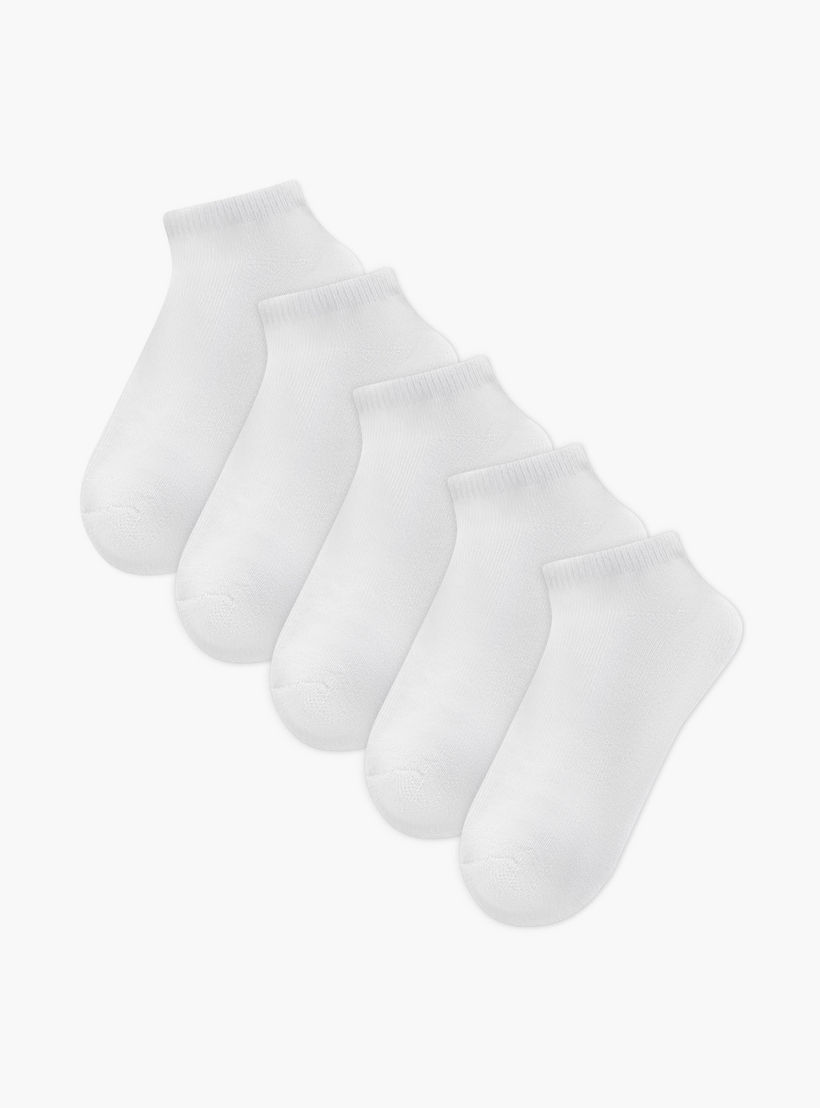 جوارب بطول الكاحل سادة - طقم من 5-girls-accessories-socks-image-1