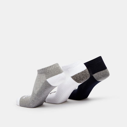 Kappa Textured Ankle Length Socks with Elasticated Hem - Set of 3
