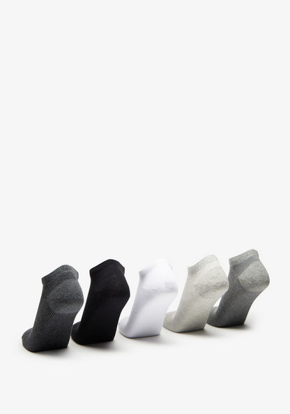 Solid Ankle Length Socks - Set of 5-Men%27s Socks-image-2