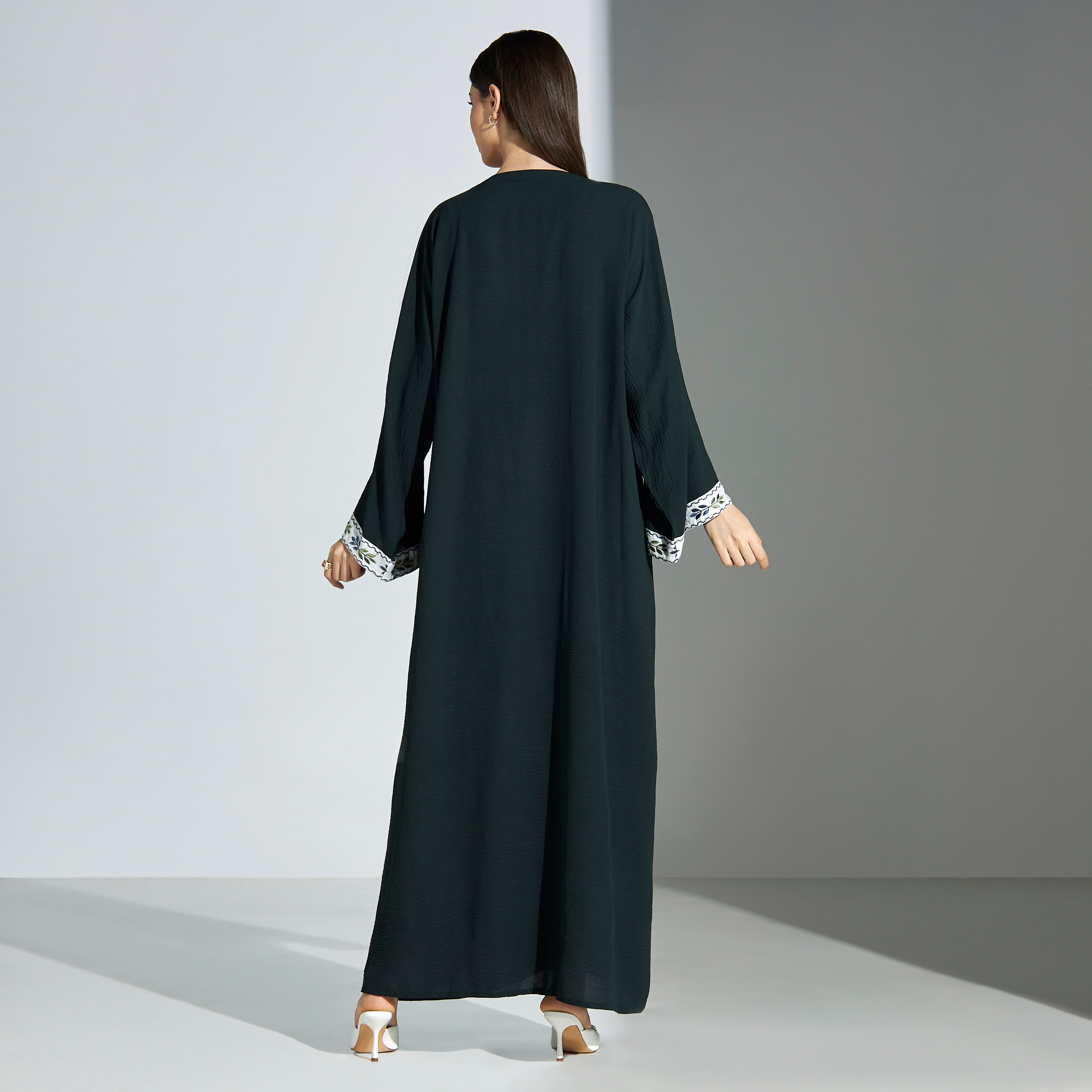 Malikah Embroidered Open Front Abaya with Hijab-women-arabicclothing-abayas-image-5
