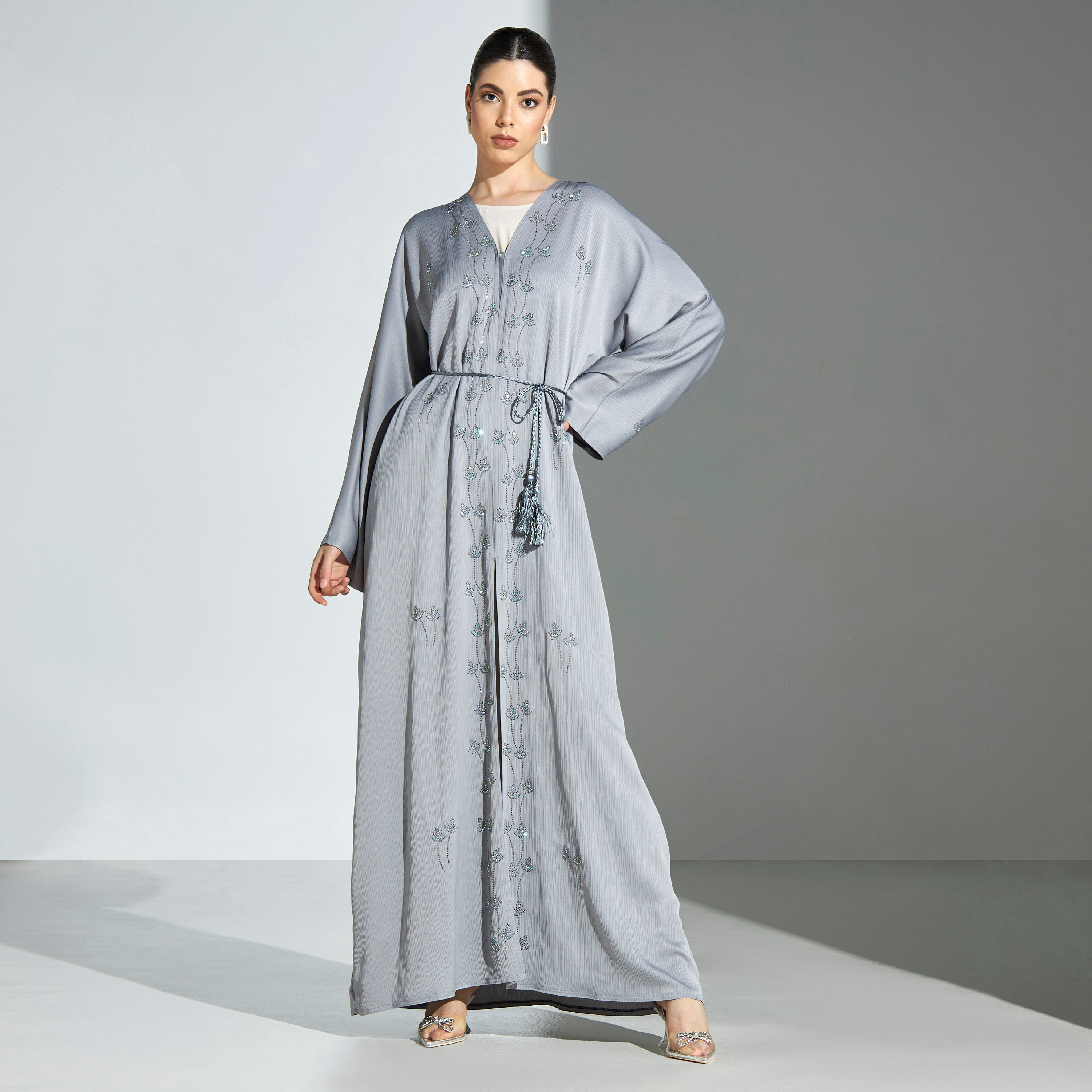 Malikah Embellished Abaya with Hijab and Tie-Ups-women-arabicclothing-abayas-image-1
