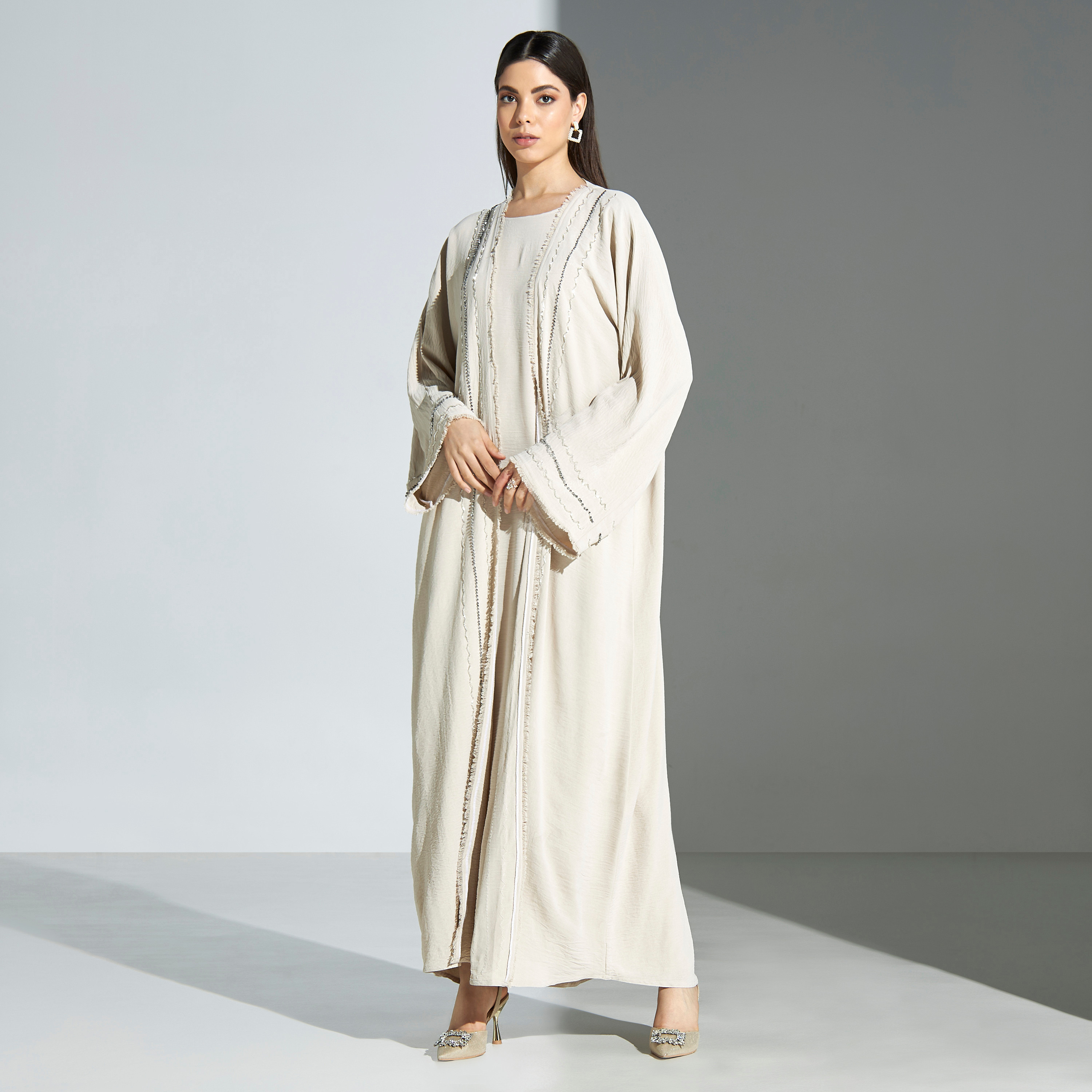 Malikah Sequinned Abaya with Hijab-women-arabicclothing-abayas-image-1