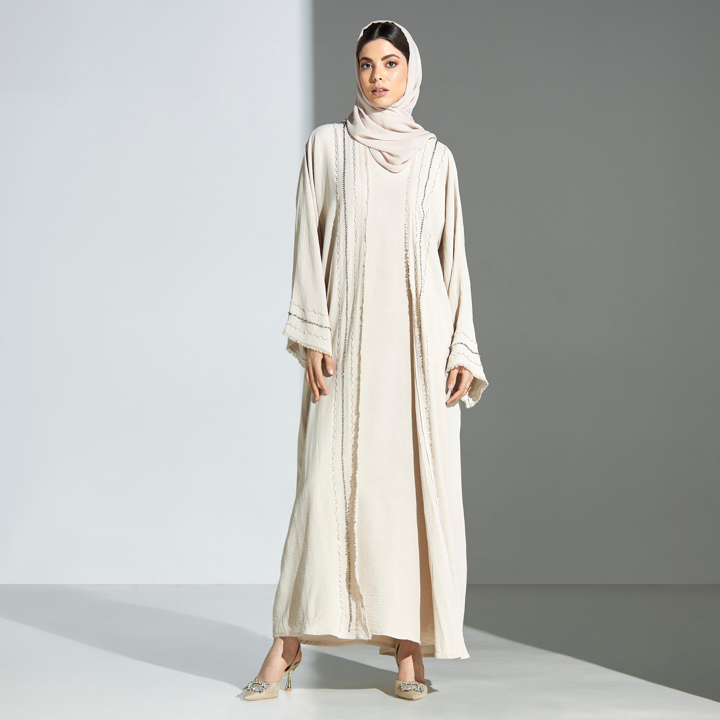 Malikah Sequinned Abaya with Hijab-women-arabicclothing-abayas-image-4