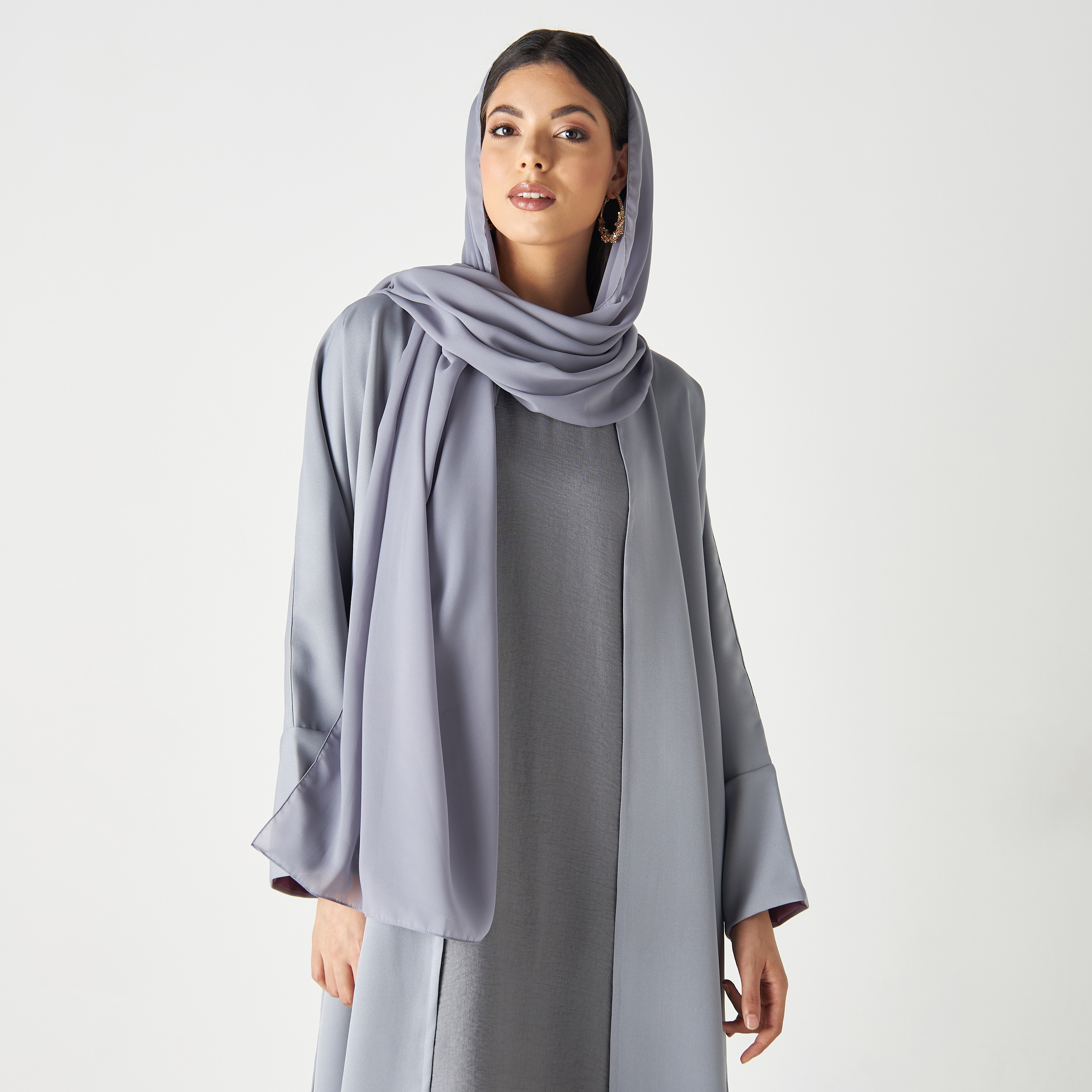 Malikah Solid Open Front Abaya-women-arabicclothing-abayas-image-2