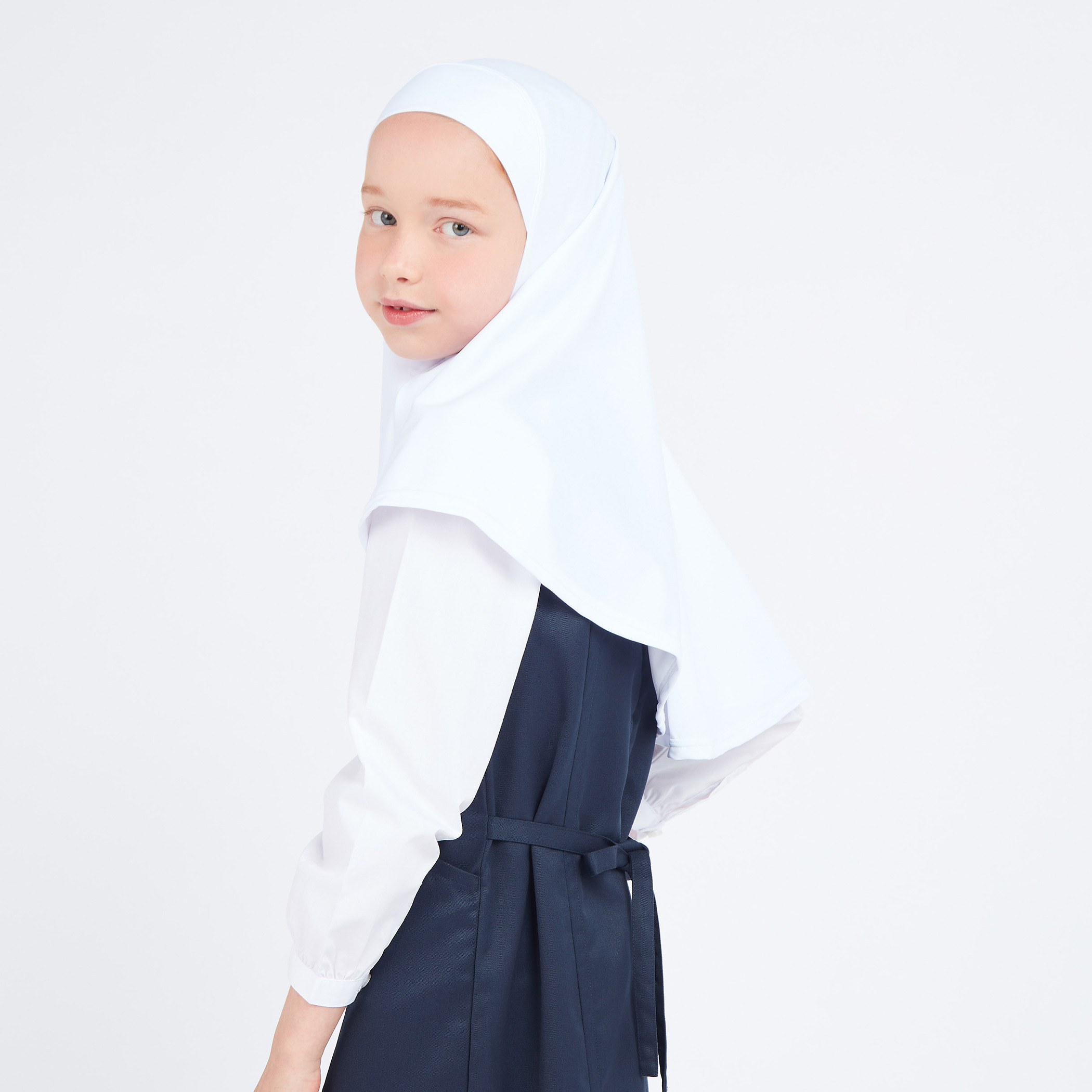 Malikah Girls Plain White Hijab-girls-clothing-arabicclothing-prayer-image-3