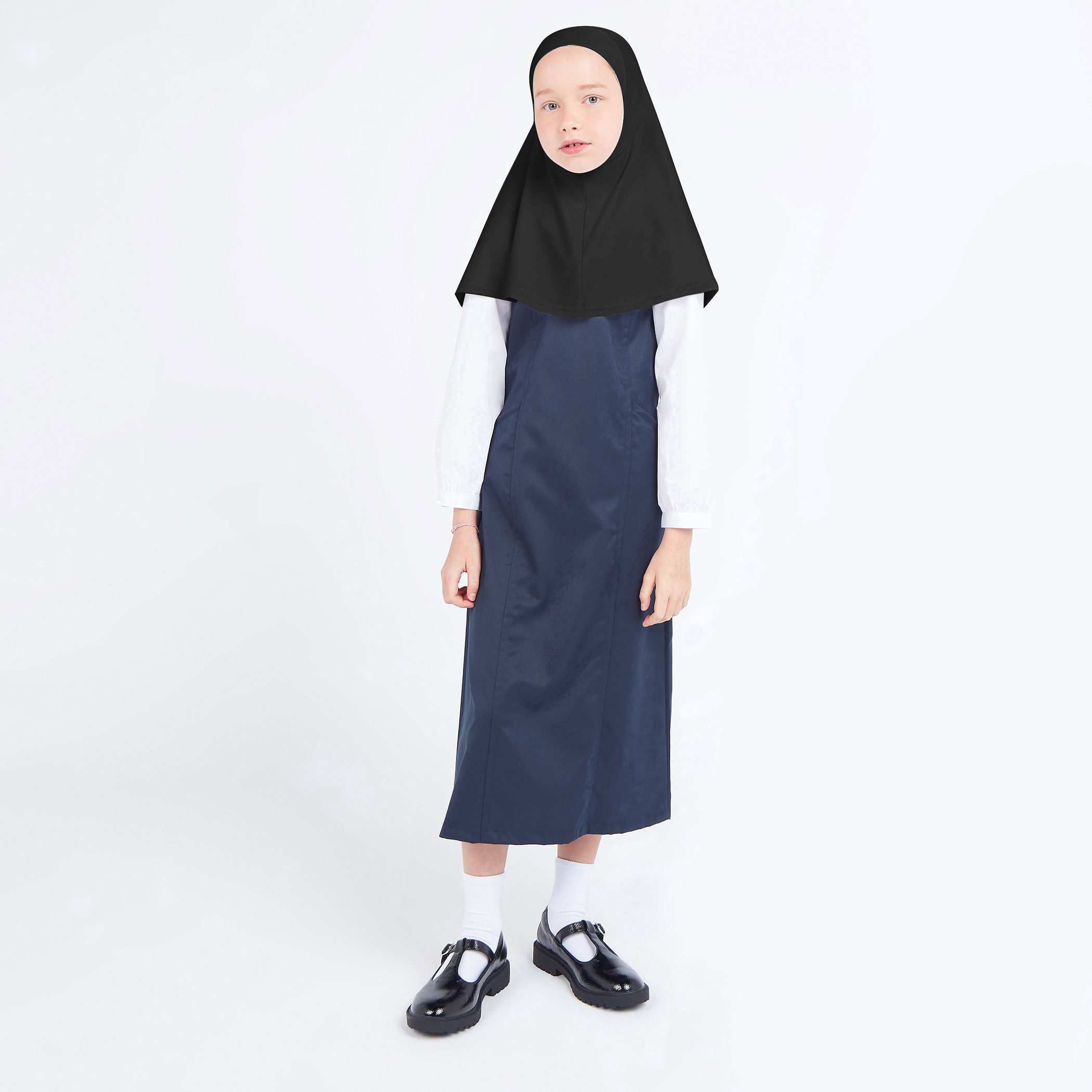 Malikah Girls Plain Black Hijab-girls-clothing-arabicclothing-prayer-image-2