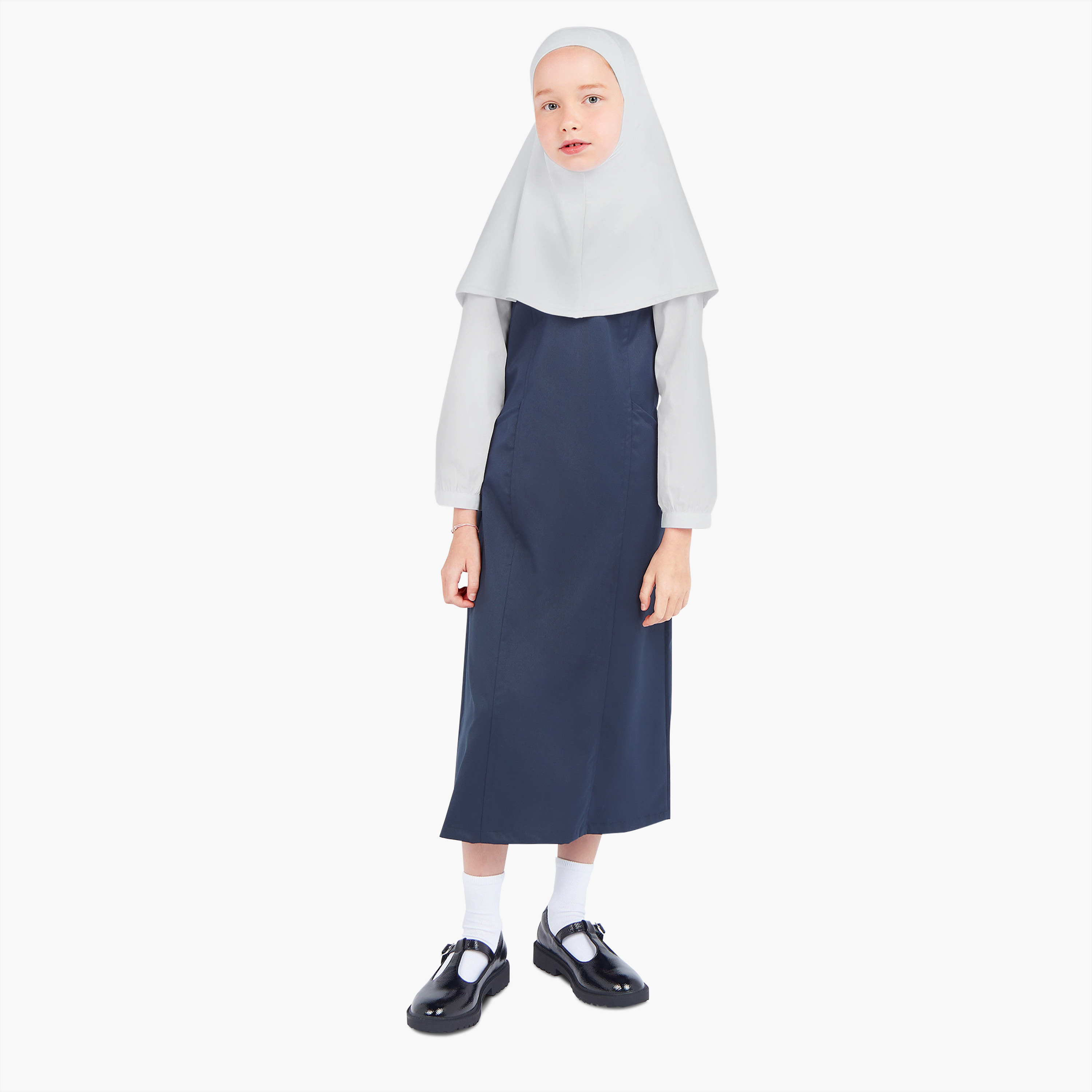 حزمة من 3 حجاب للبنات سادة بلون أبيض من مليكة-girls-clothing-arabicclothing-prayer-image-2