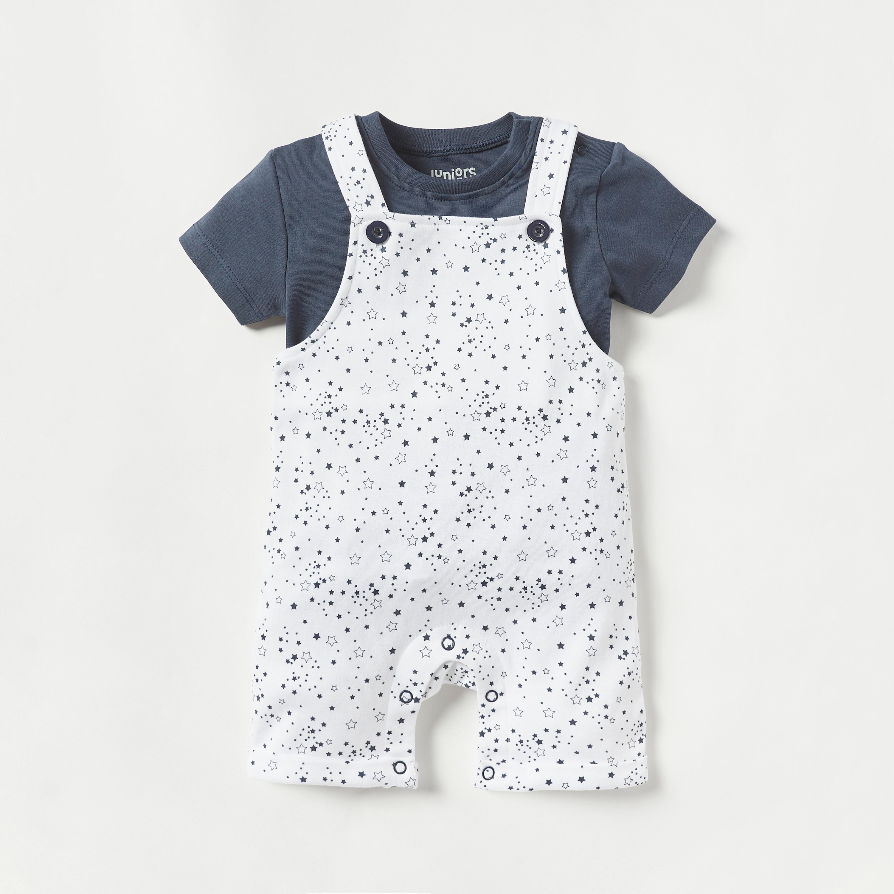 طقم تيشيرت ودنغري بطبعات من جونيورز-baby-boys-clothing-winterwear-rompers-image-1