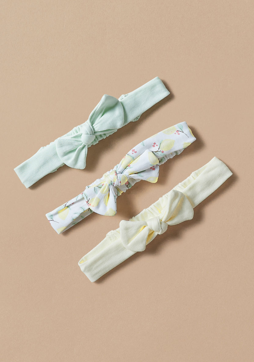 Juniors Assorted Elasticated Headband with Bow Detail - Set of 3-Hair Accessories-image-0