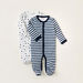 Juniors Printed Closed Feet Sleepsuit with Long Sleeves - Set of 2-Sleepsuits-thumbnail-0