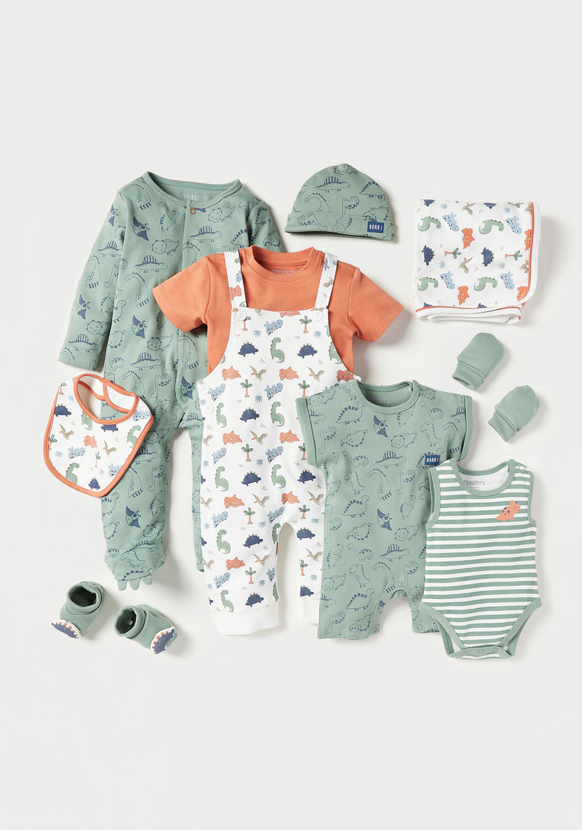 Juniors Printed Dungarees and T-shirt Set-Rompers%2C Dungarees and Jumpsuits-image-5