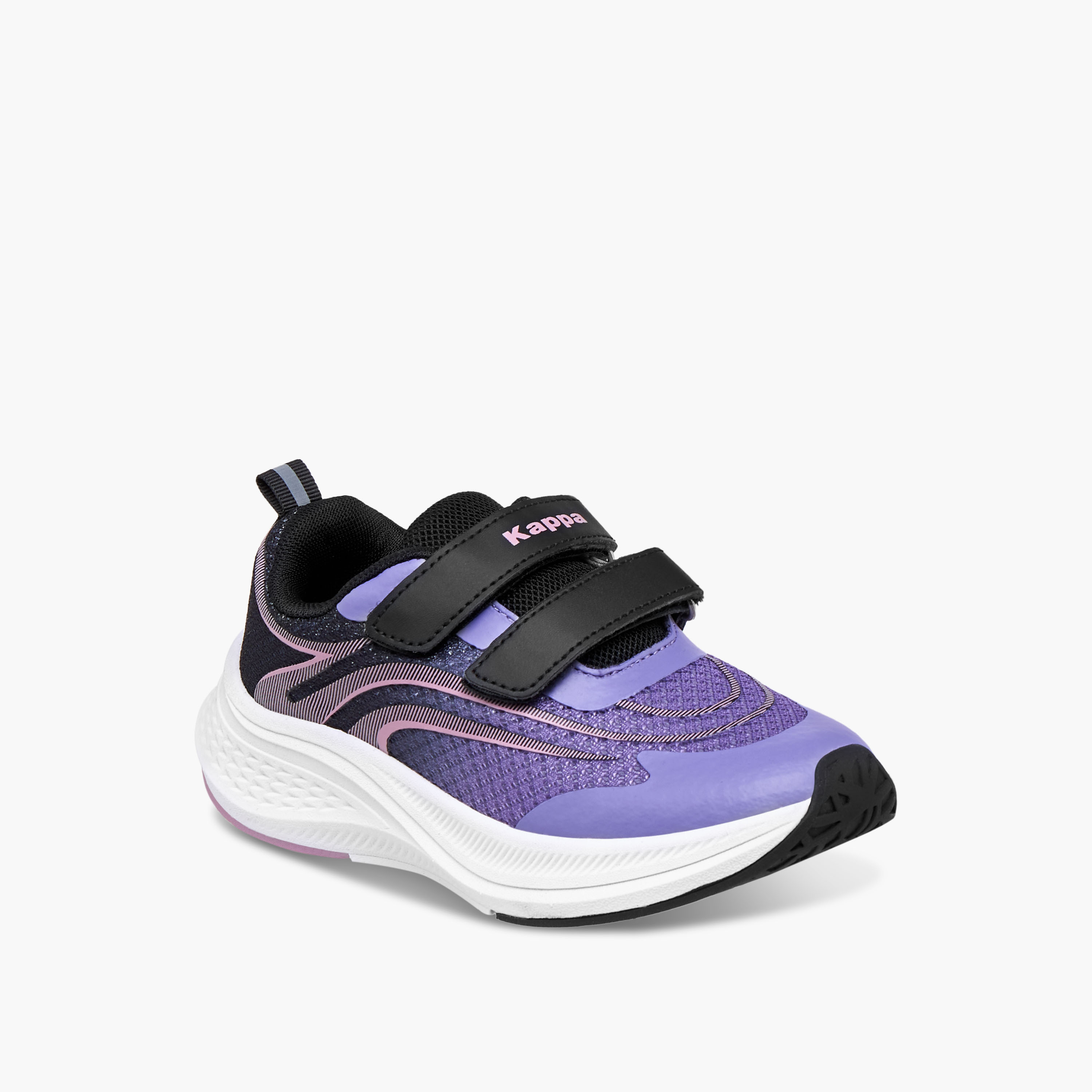Kappa Girls' Textured Sports Shoes with Hook and Loop Closure-sports-girls-shoes-image-2