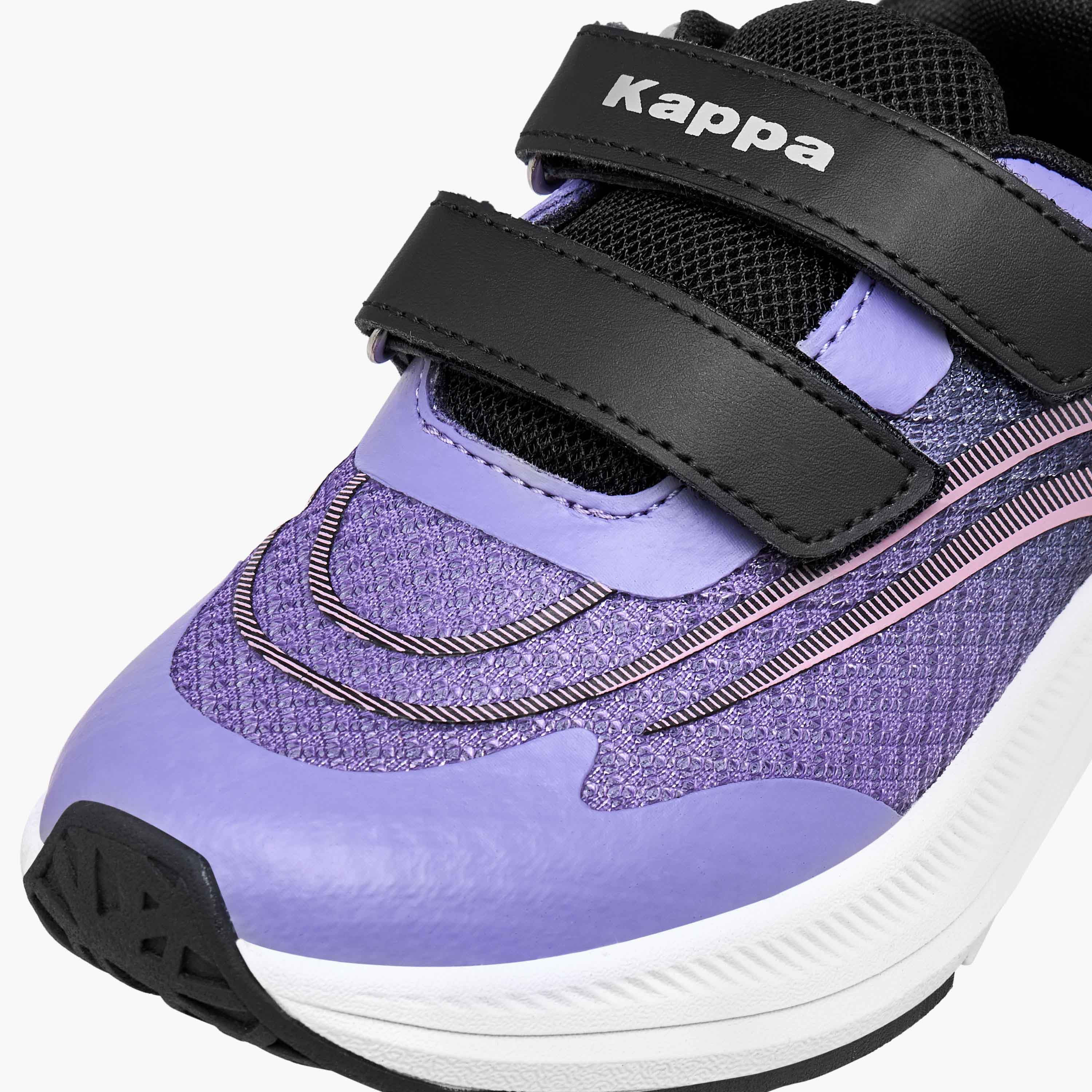Kappa Girls' Textured Sports Shoes with Hook and Loop Closure-sports-girls-shoes-image-4